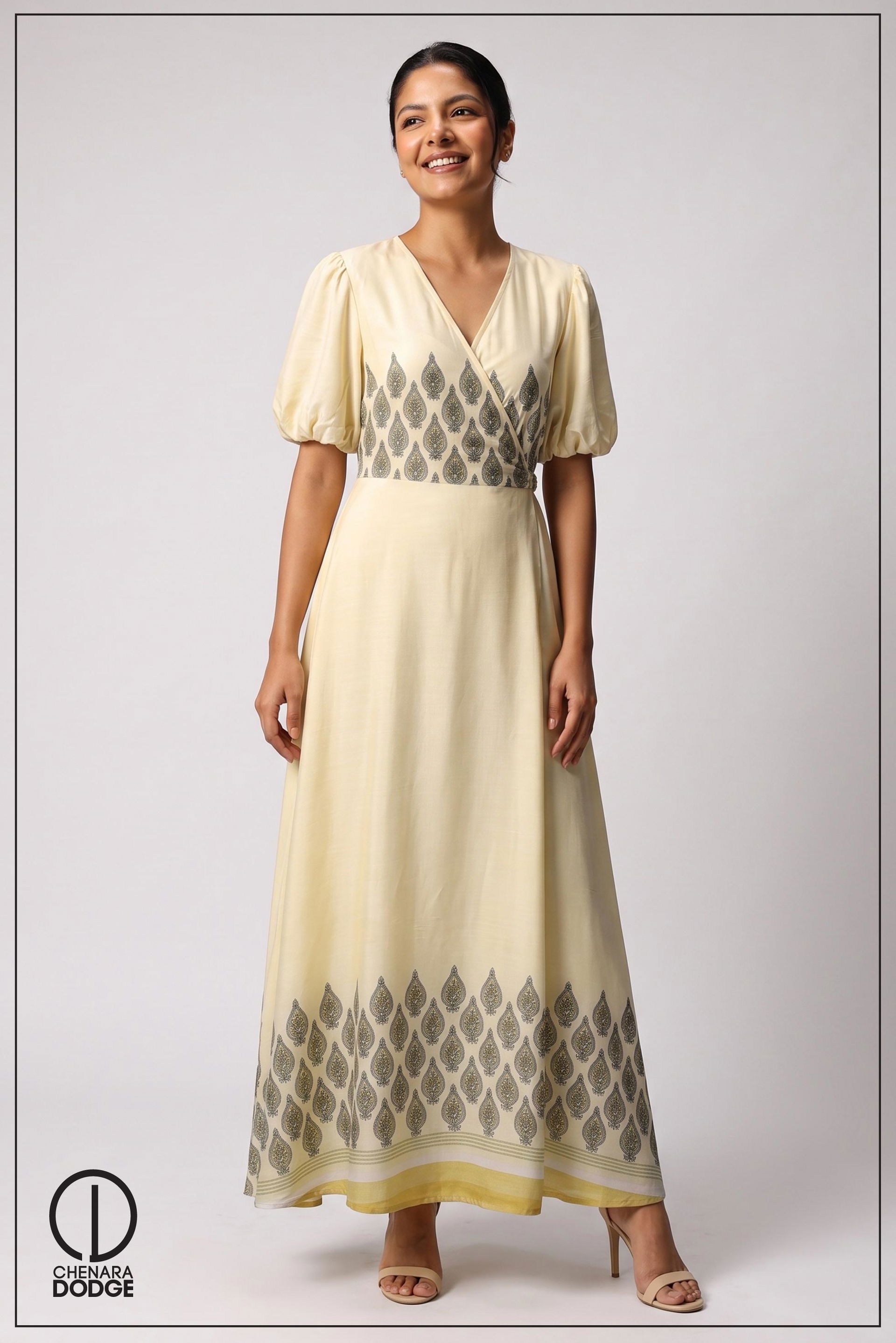 JANET PUFF SLEEVE MAXI DRESS