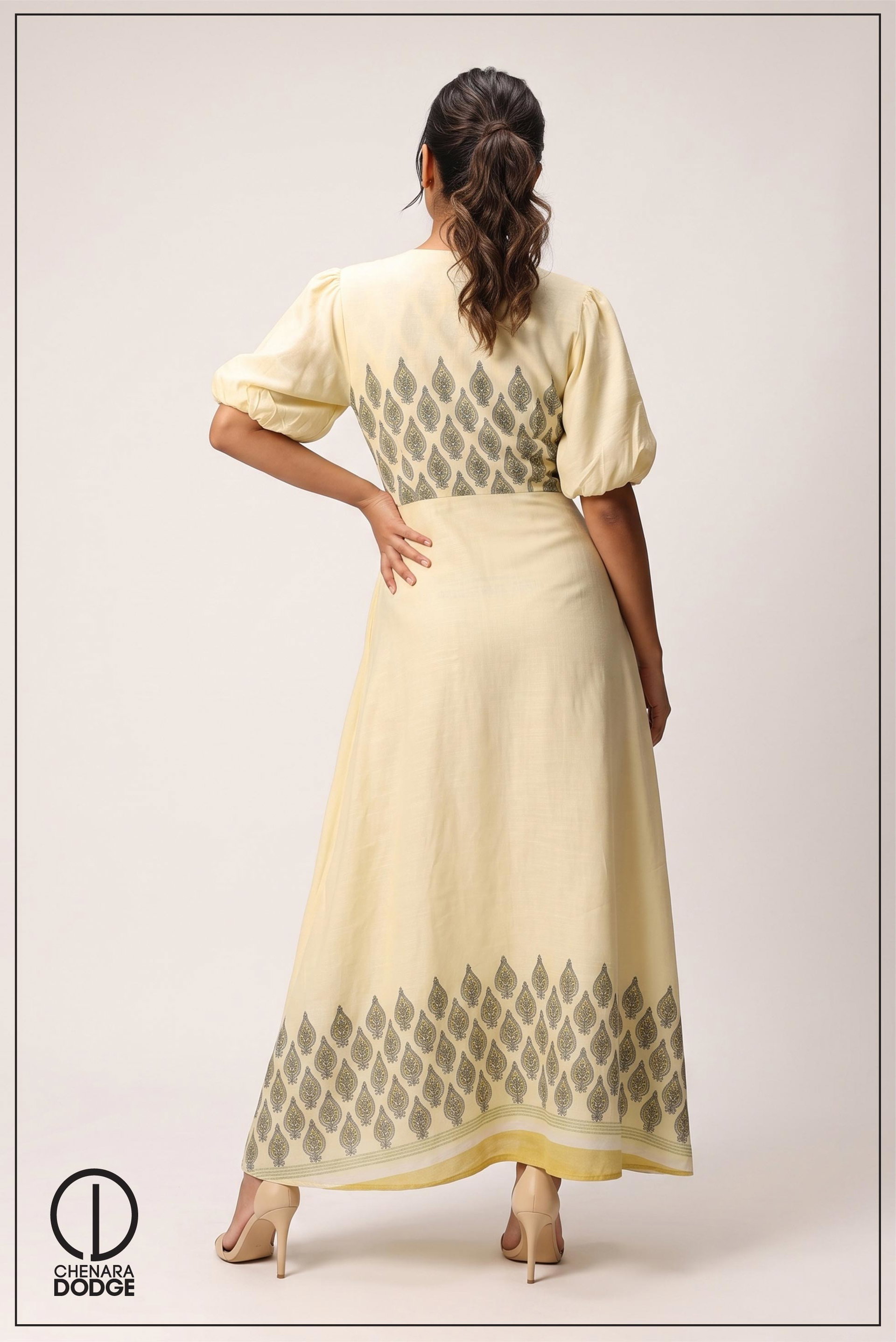 JANET PUFF SLEEVE MAXI DRESS