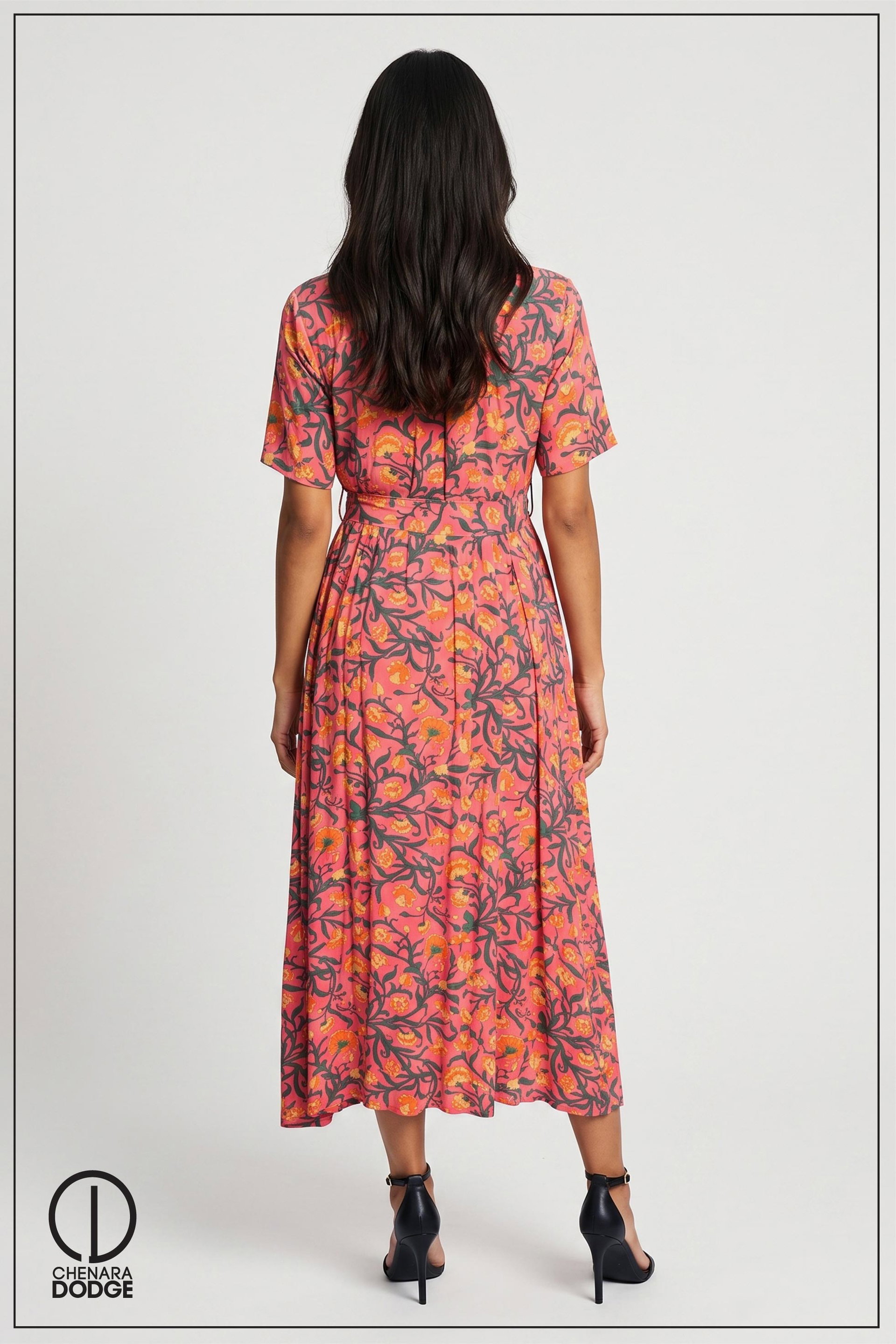 JENNY BUTTON DOWN MIDI DRESS