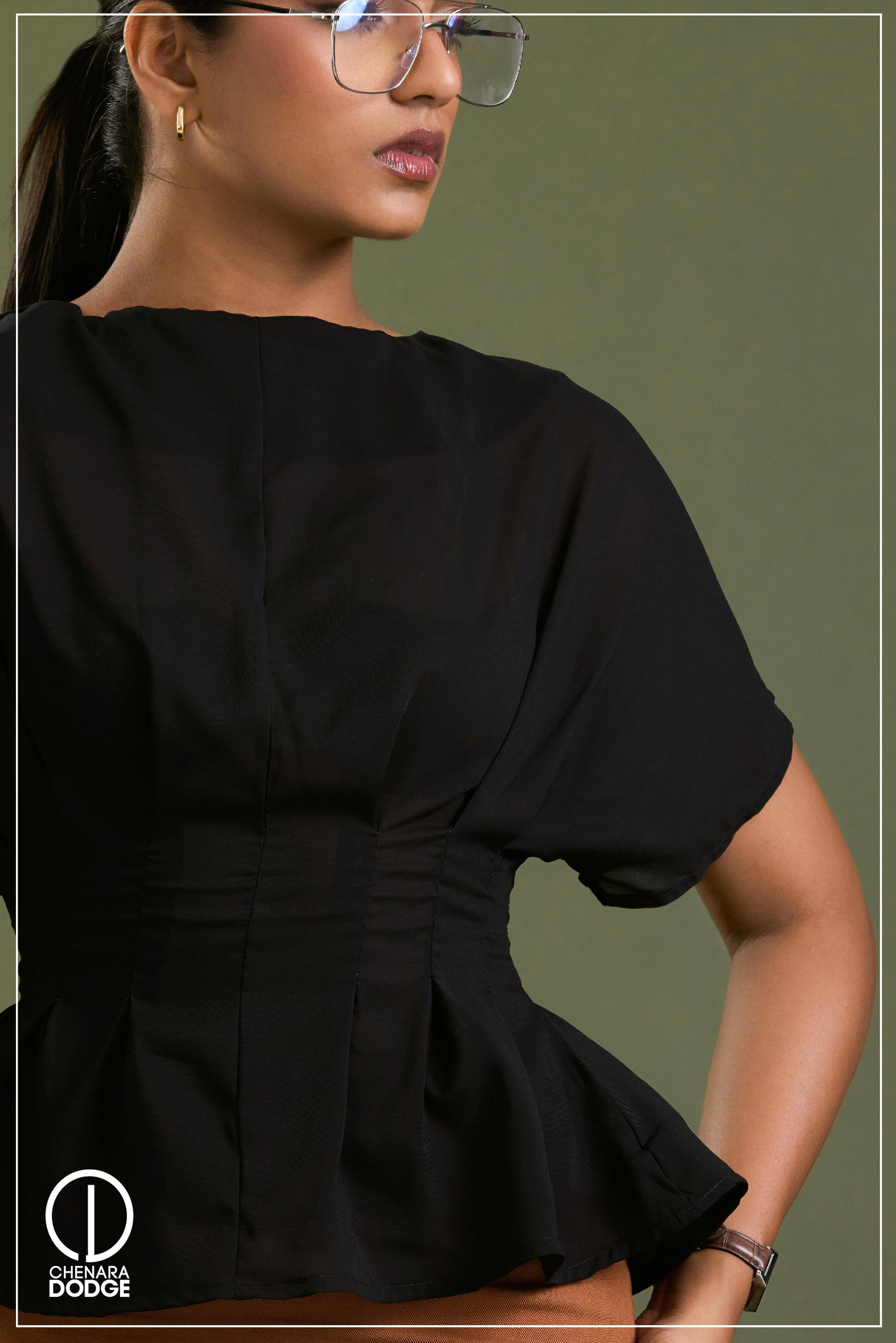 JENNY PLEATED CROPPED TOP