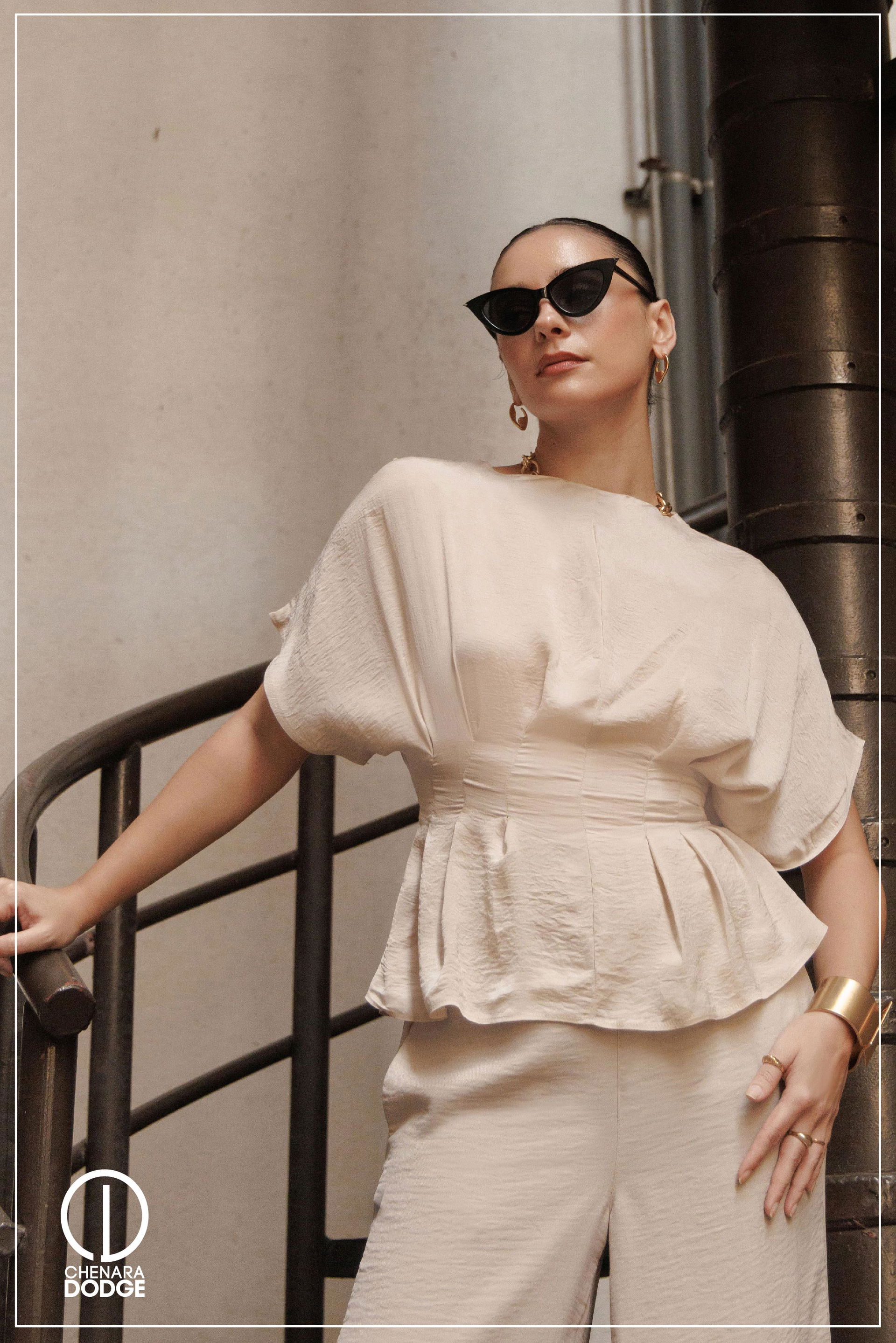 JENNY PLEATED CROPPED TOP