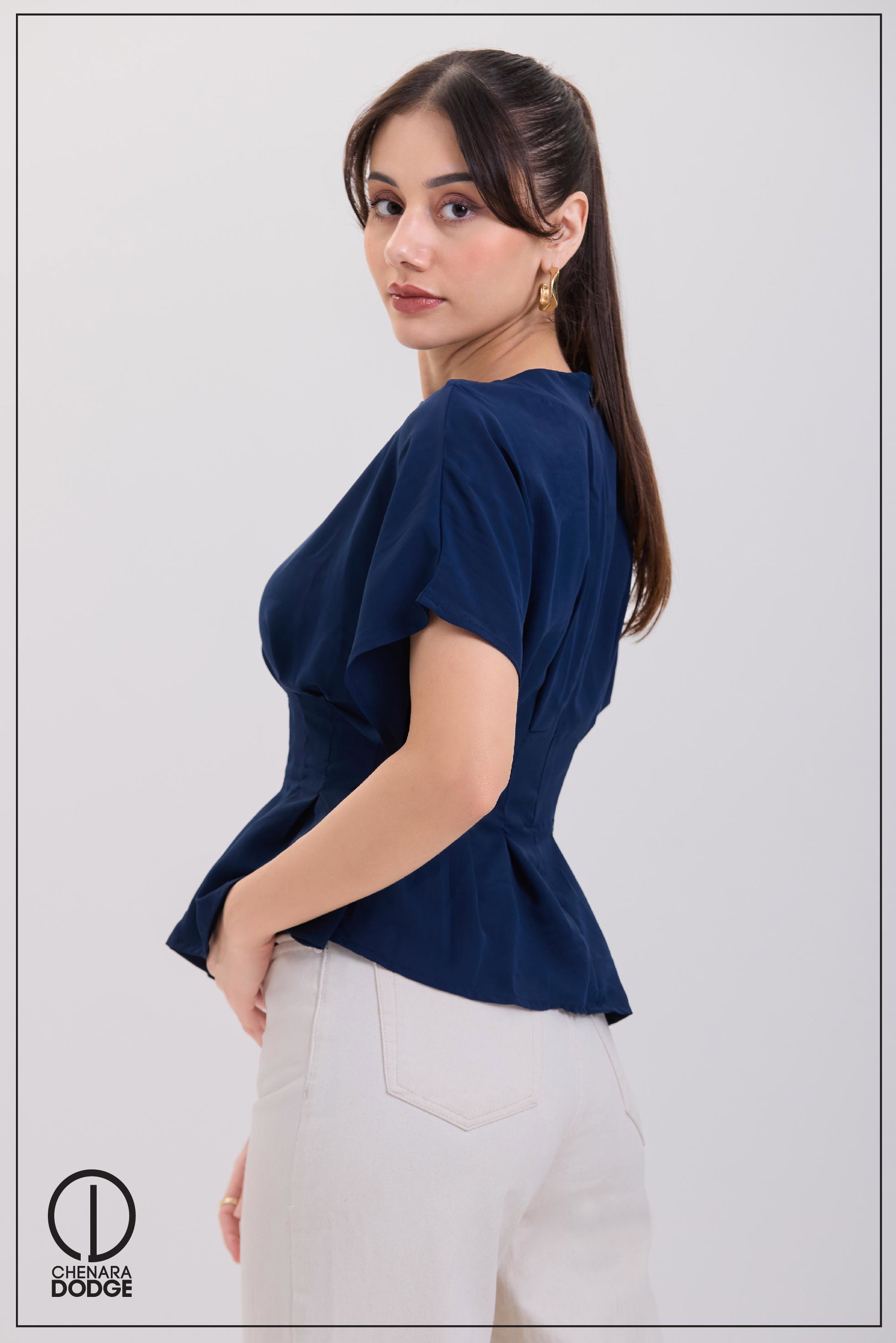 JENNY PLEATED CROPPED TOP