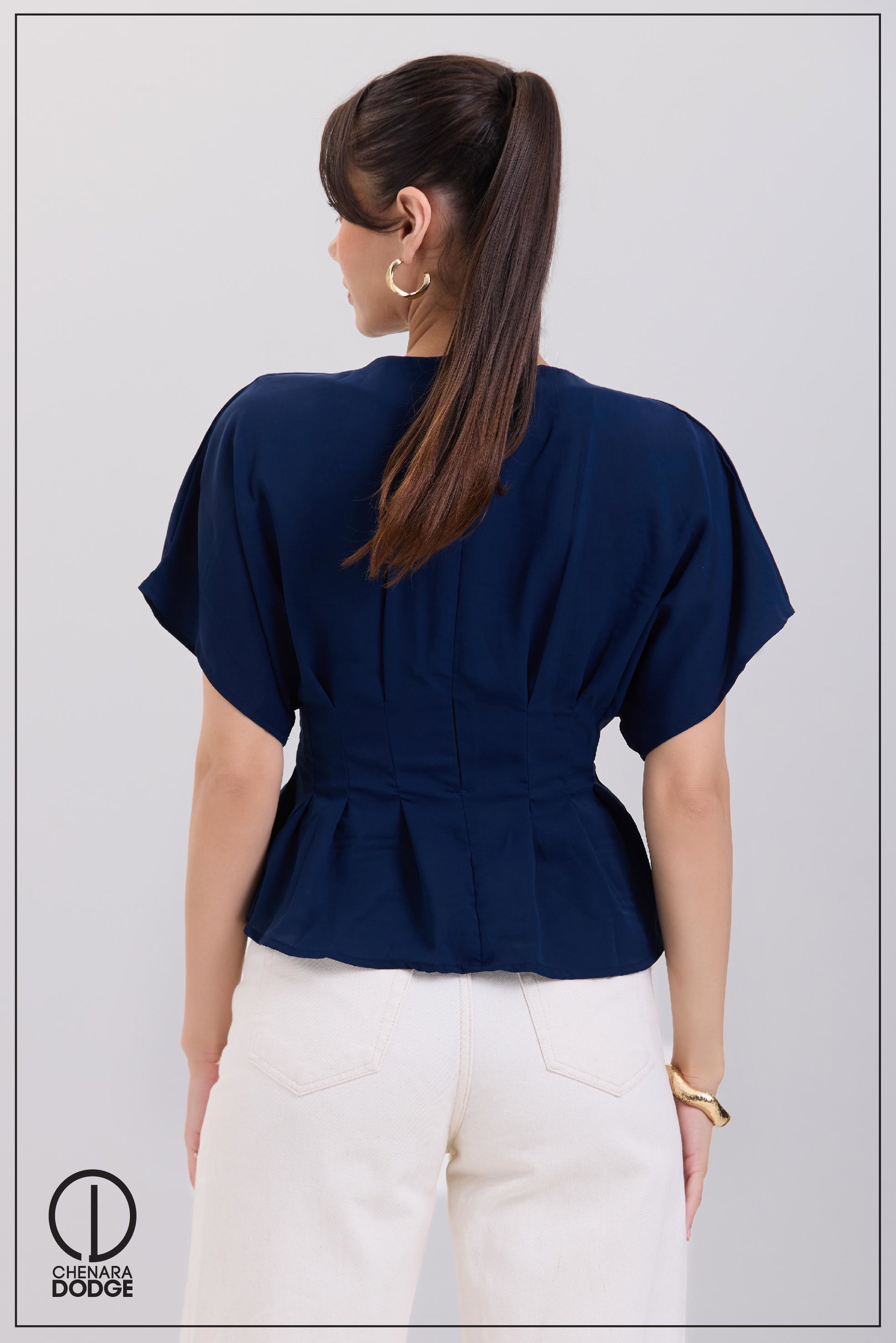JENNY PLEATED CROPPED TOP