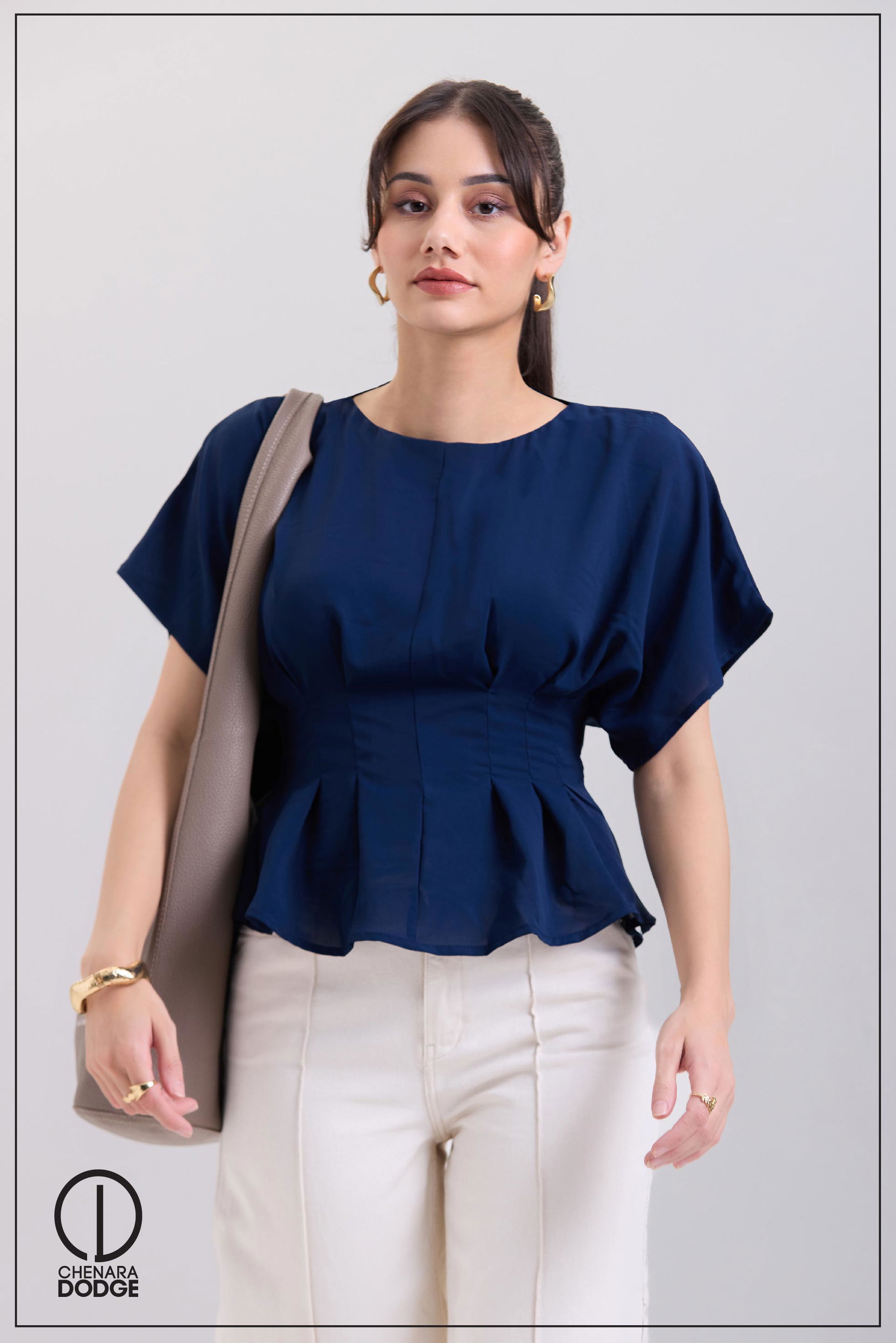 JENNY PLEATED CROPPED TOP