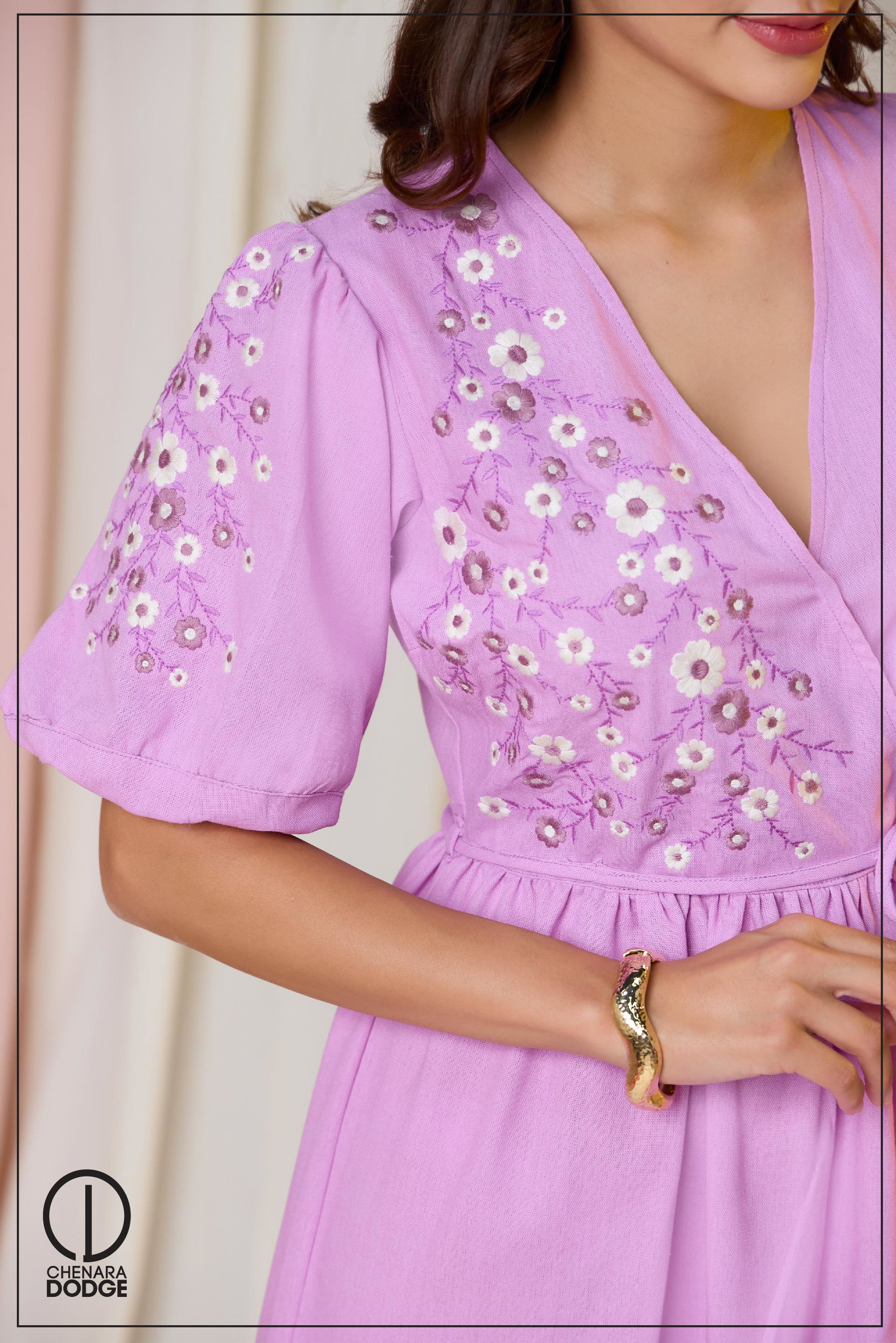 JESSIE EMBROIDERED MIDI DRESS