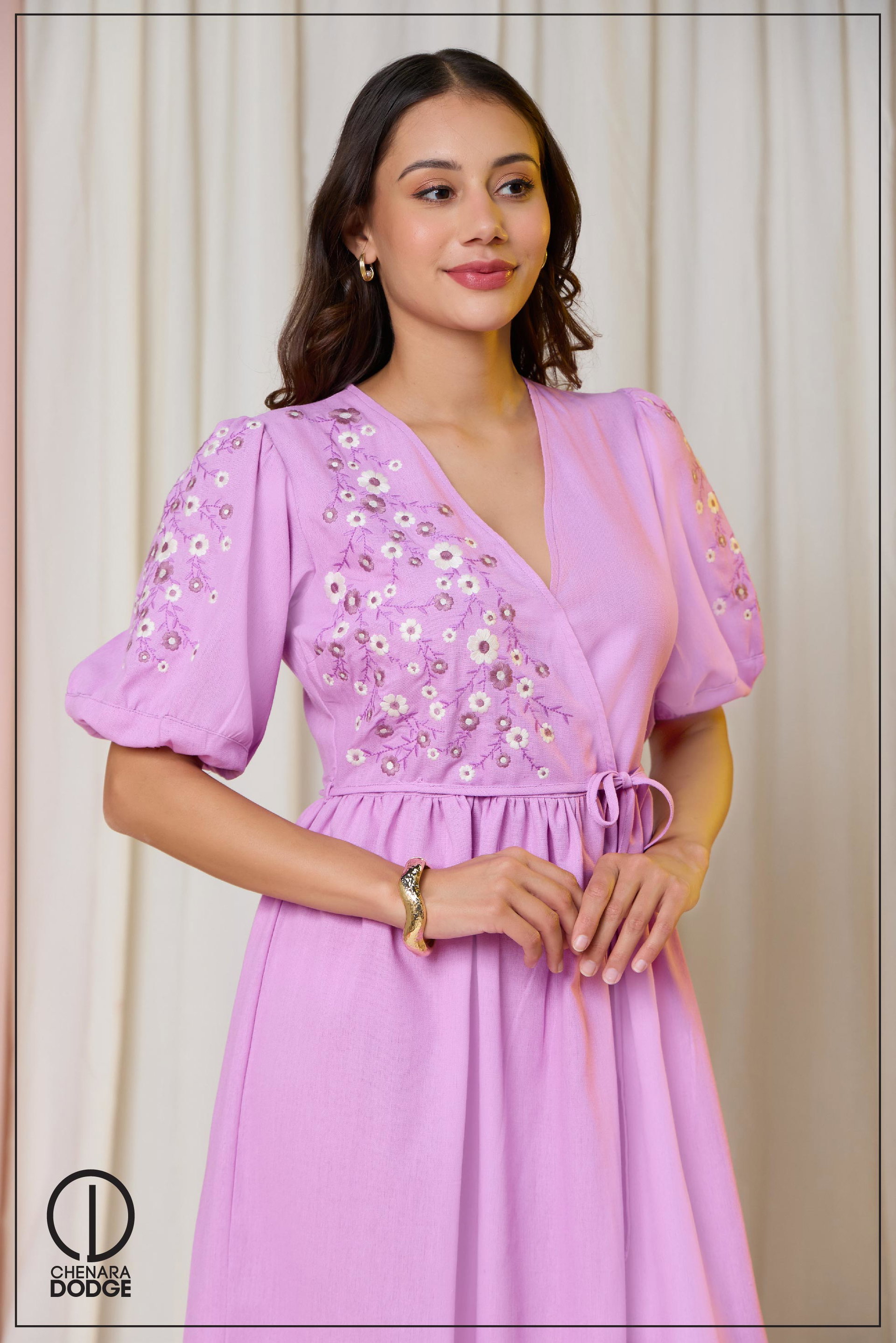 JESSIE EMBROIDERED MIDI DRESS