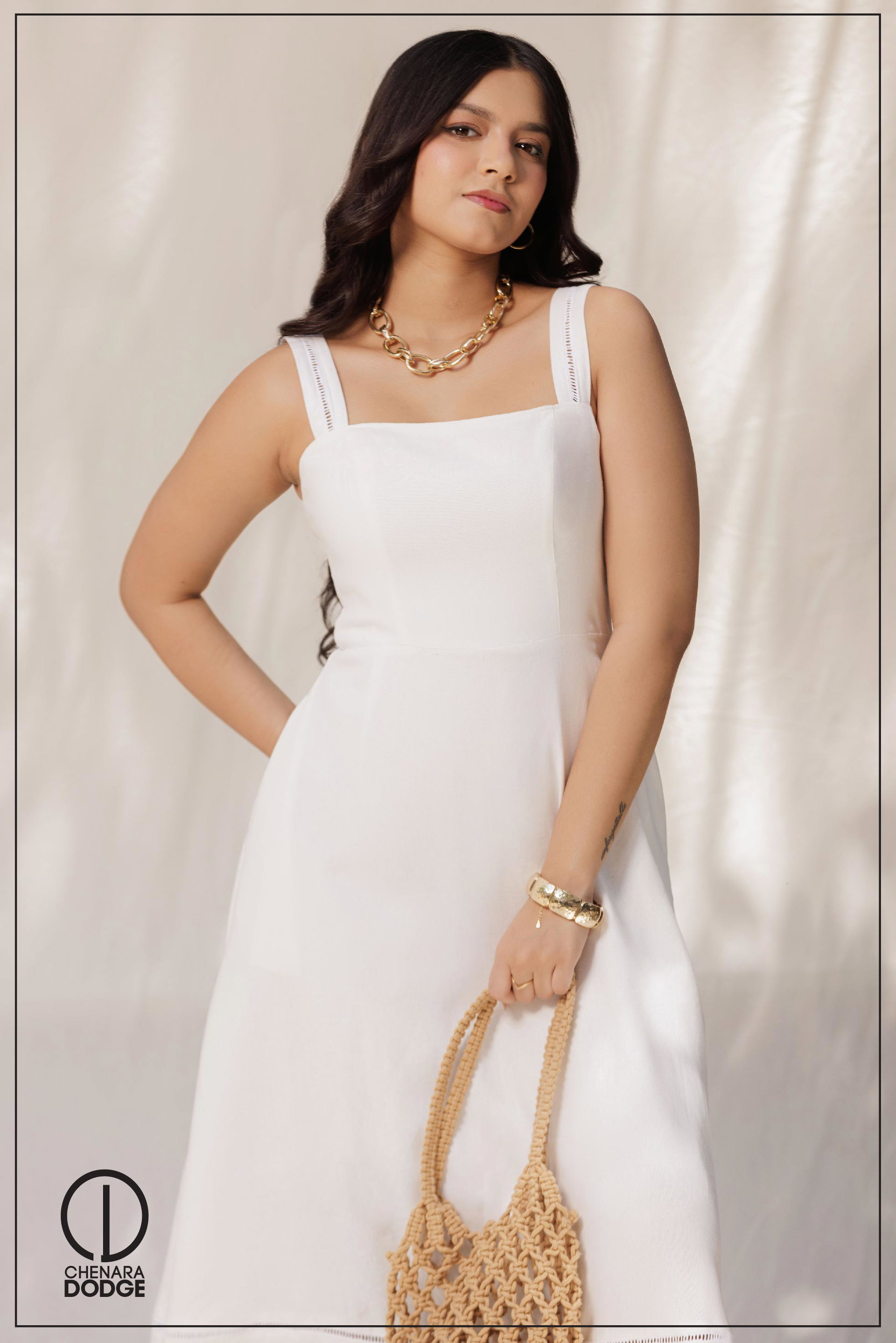 JISEY LACE DETAILED MIDI DRESS