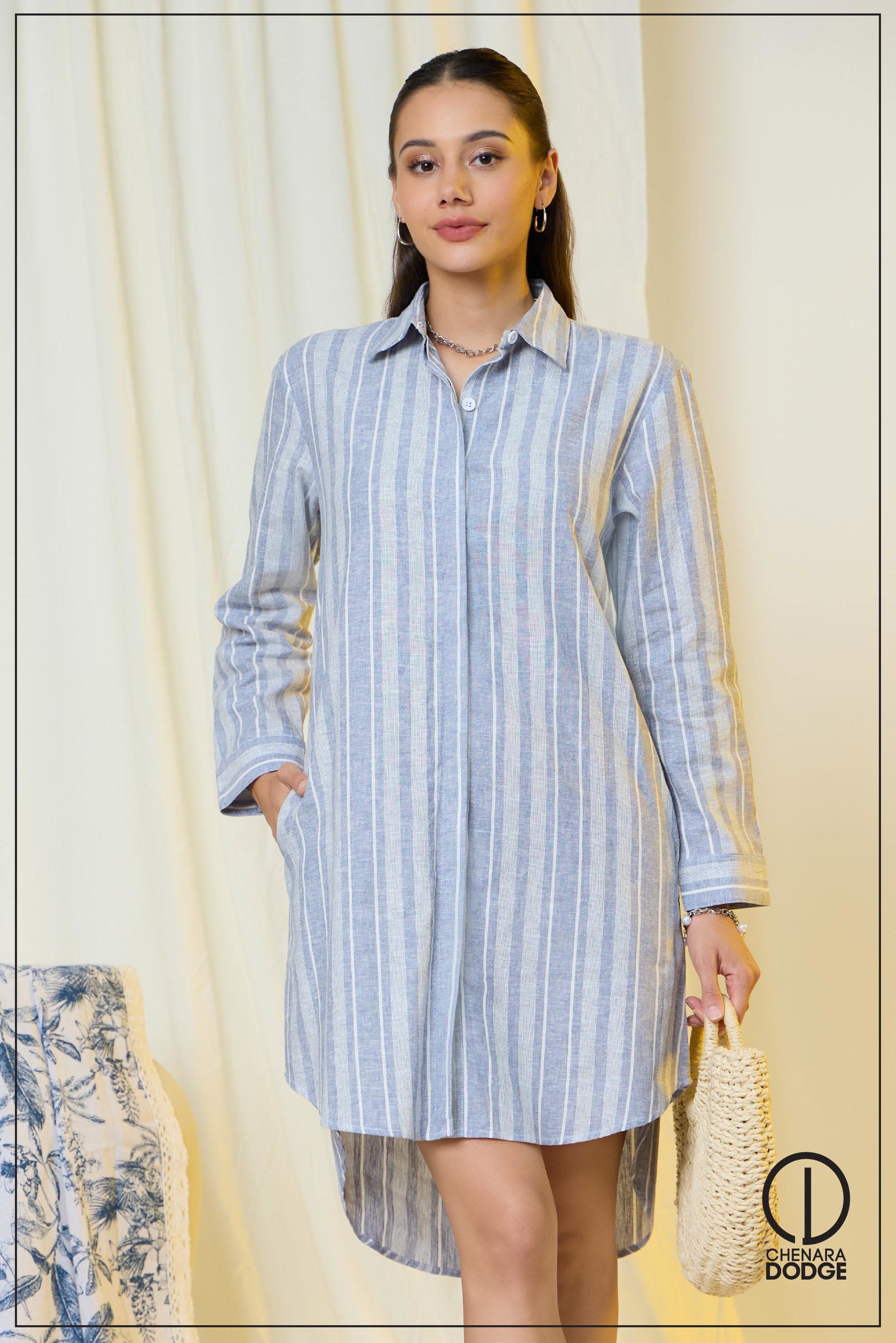 JOVIE PRINTED HIGH LOW LONG TOP