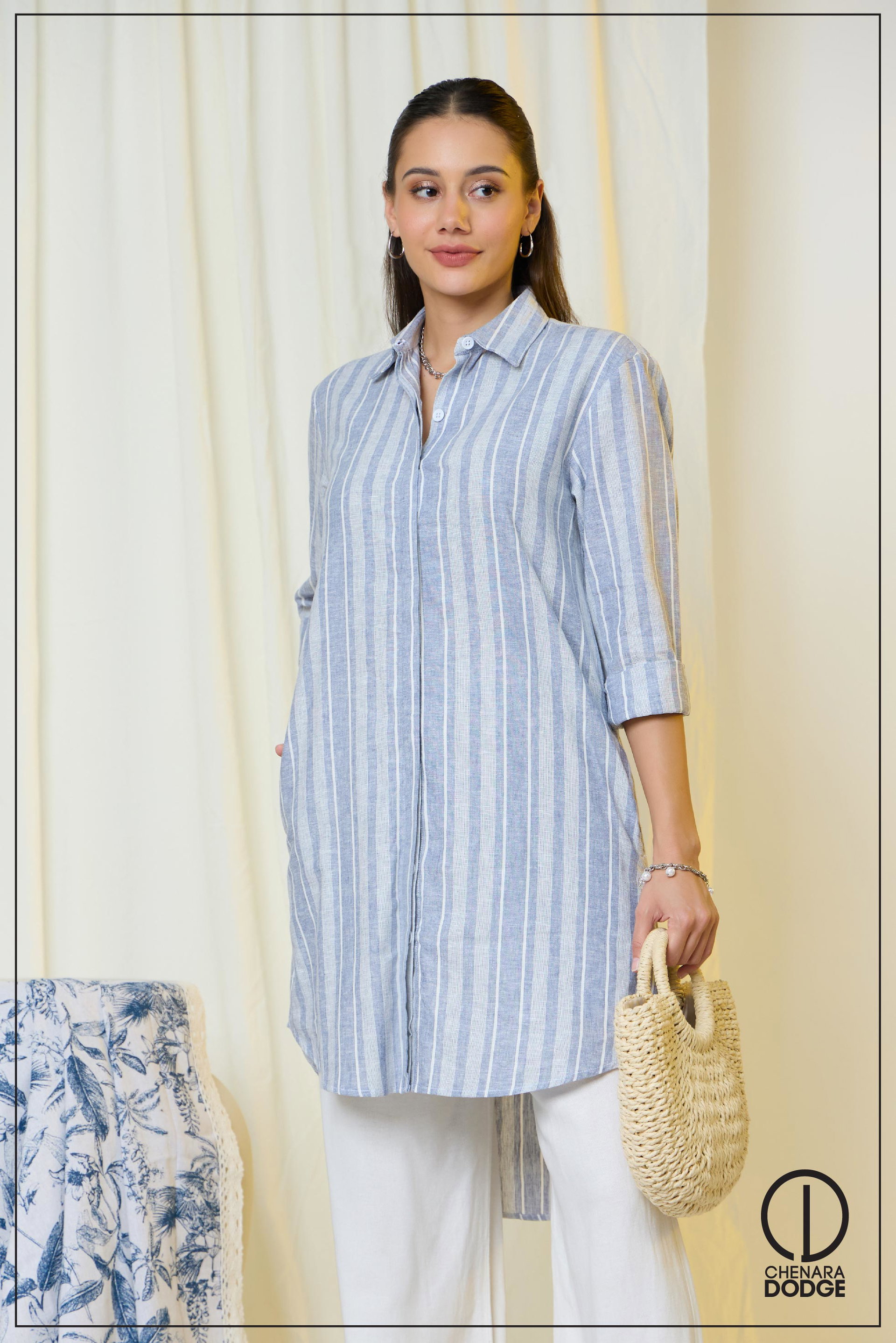 JOVIE PRINTED HIGH LOW LONG TOP