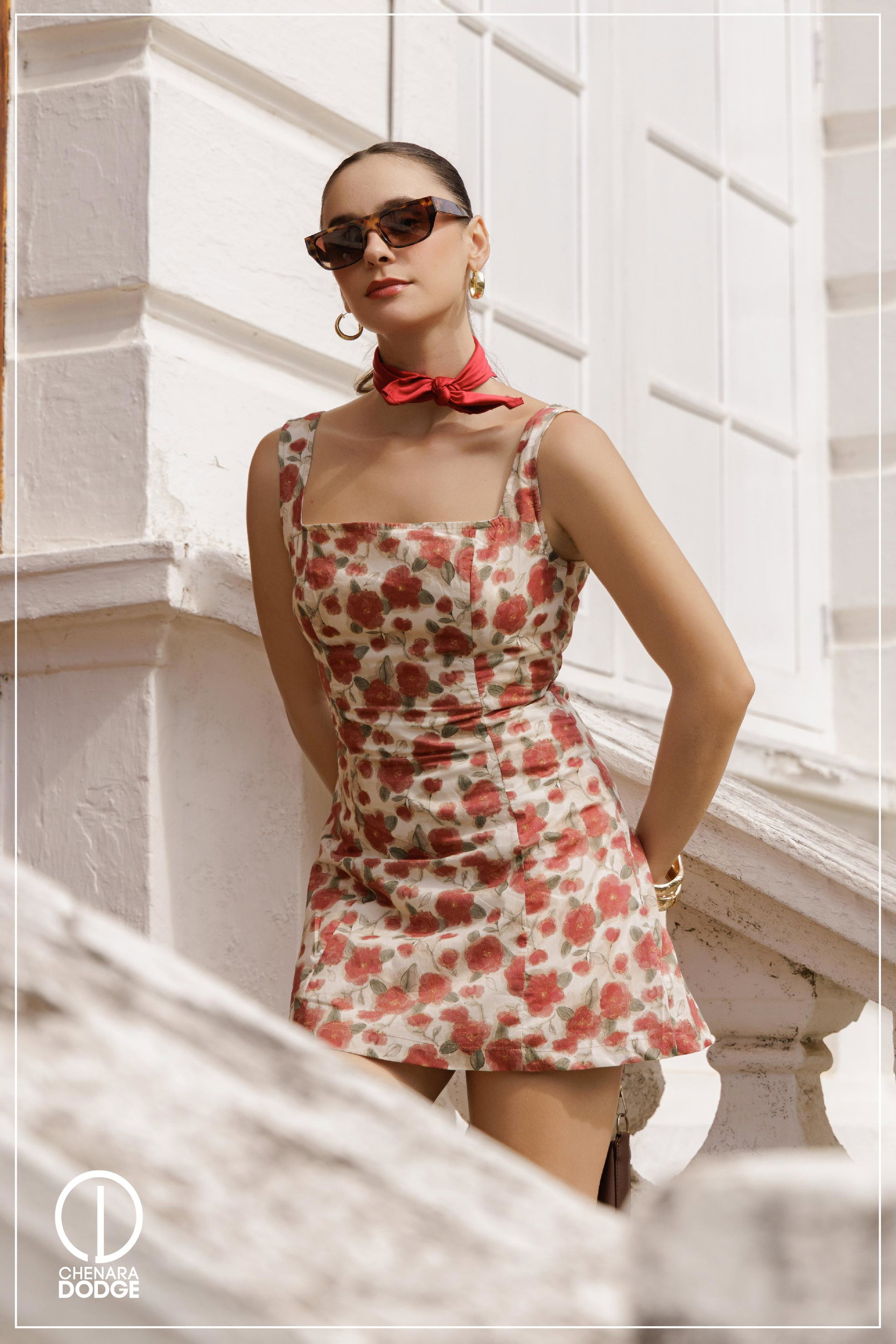 JULIA SQUARE NECK MINI DRESS