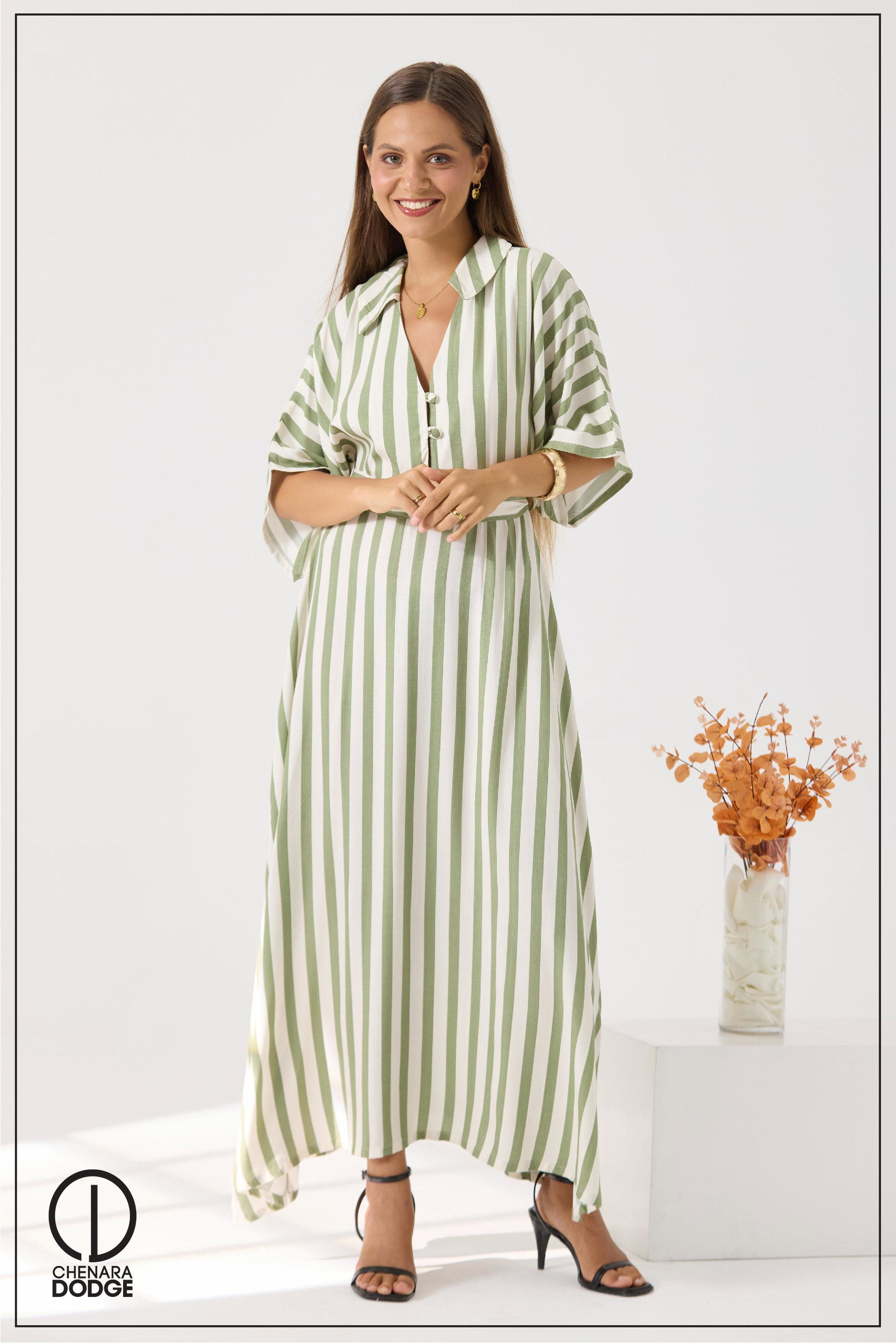 KATHERINE SHORT SLEEVED MAXI DRESS