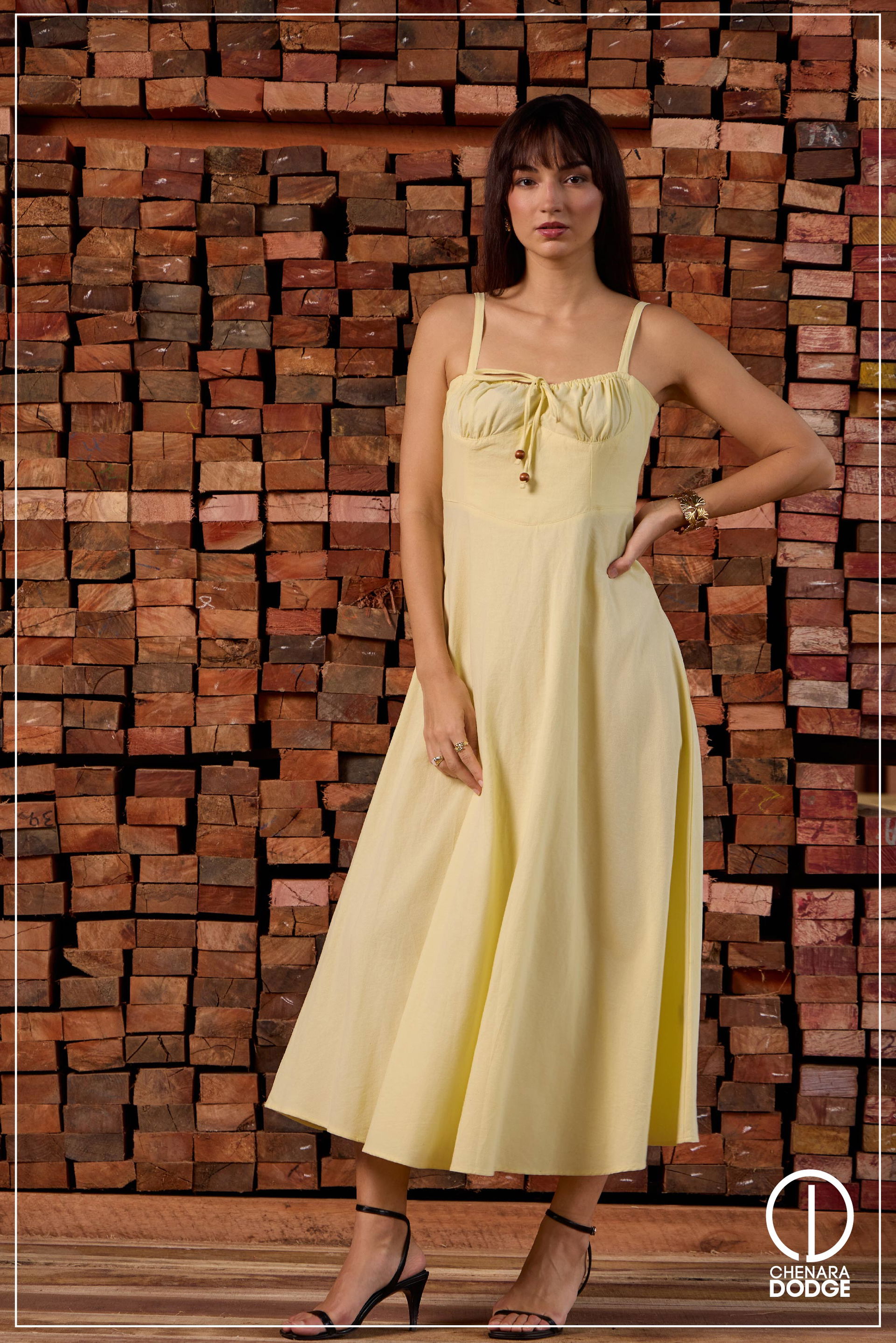 KIARA STRAPPED MIDI DRESS