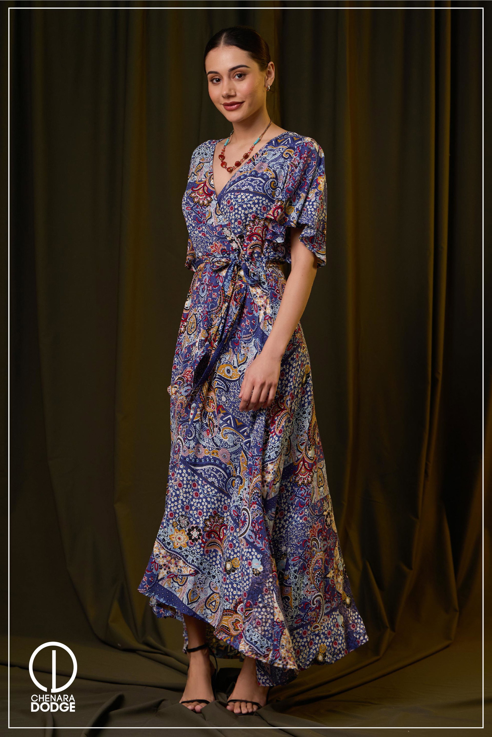 KIARA TIEUP DETAILED MAXI DRESS