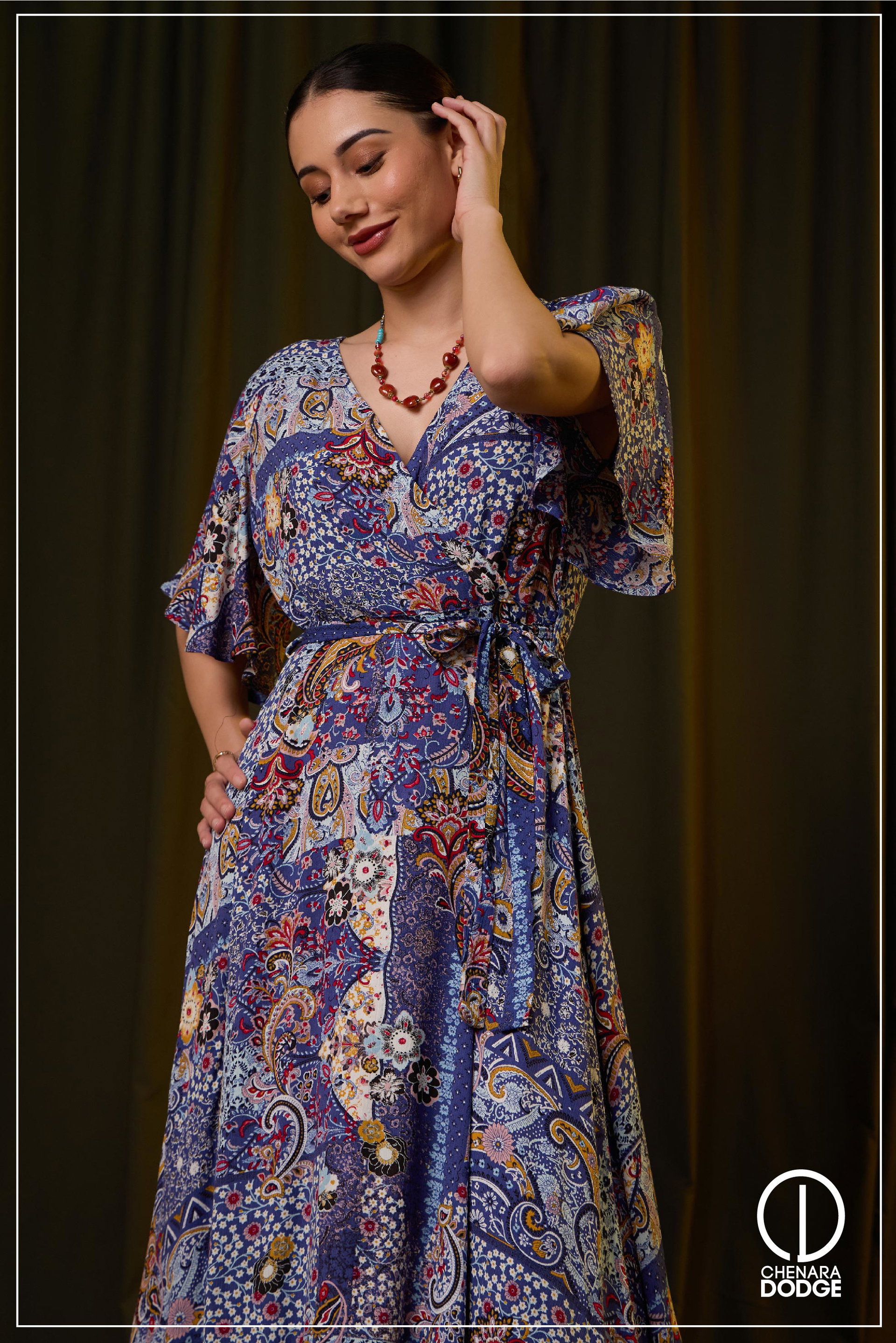 KIARA TIEUP DETAILED MAXI DRESS