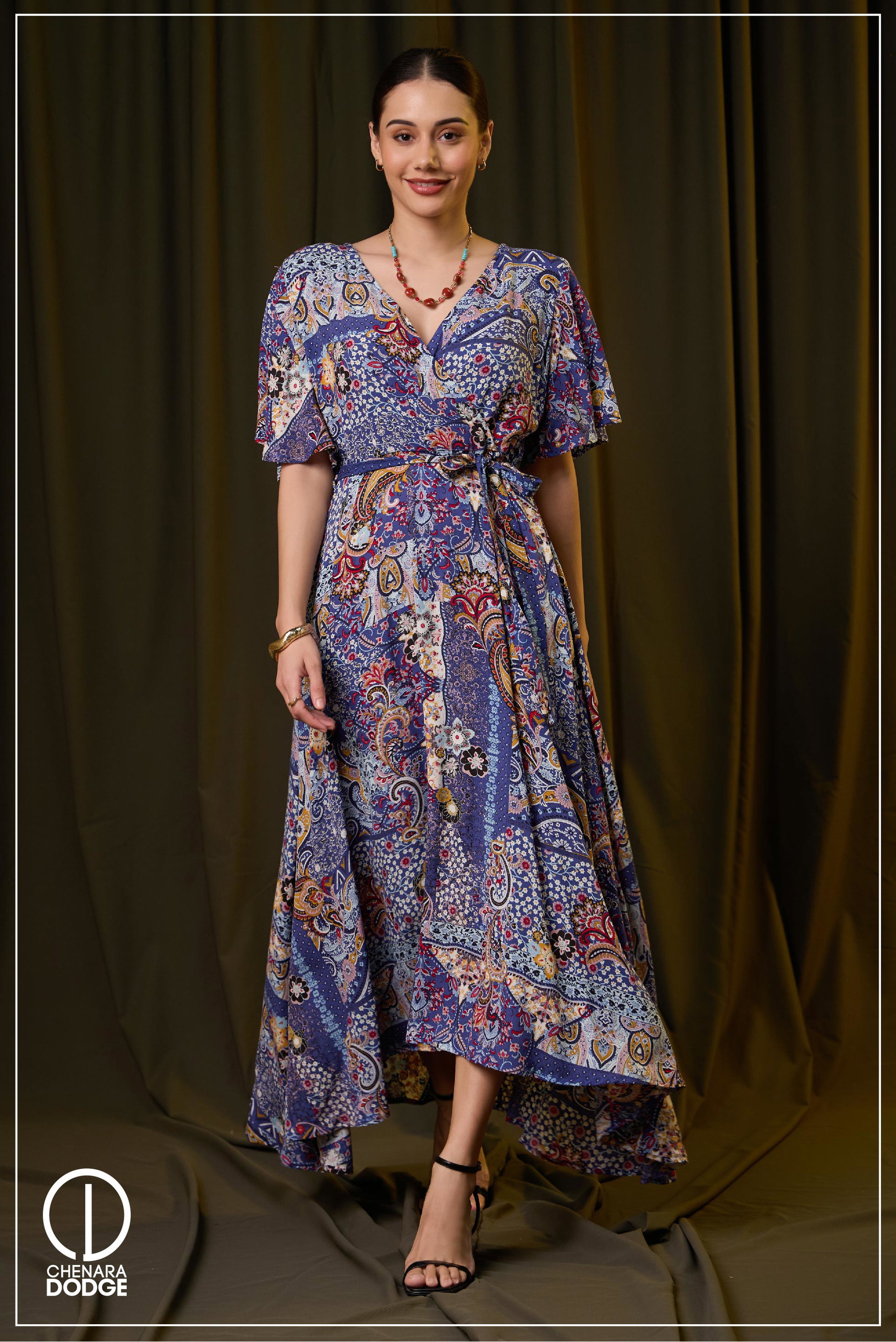 KIARA TIEUP DETAILED MAXI DRESS