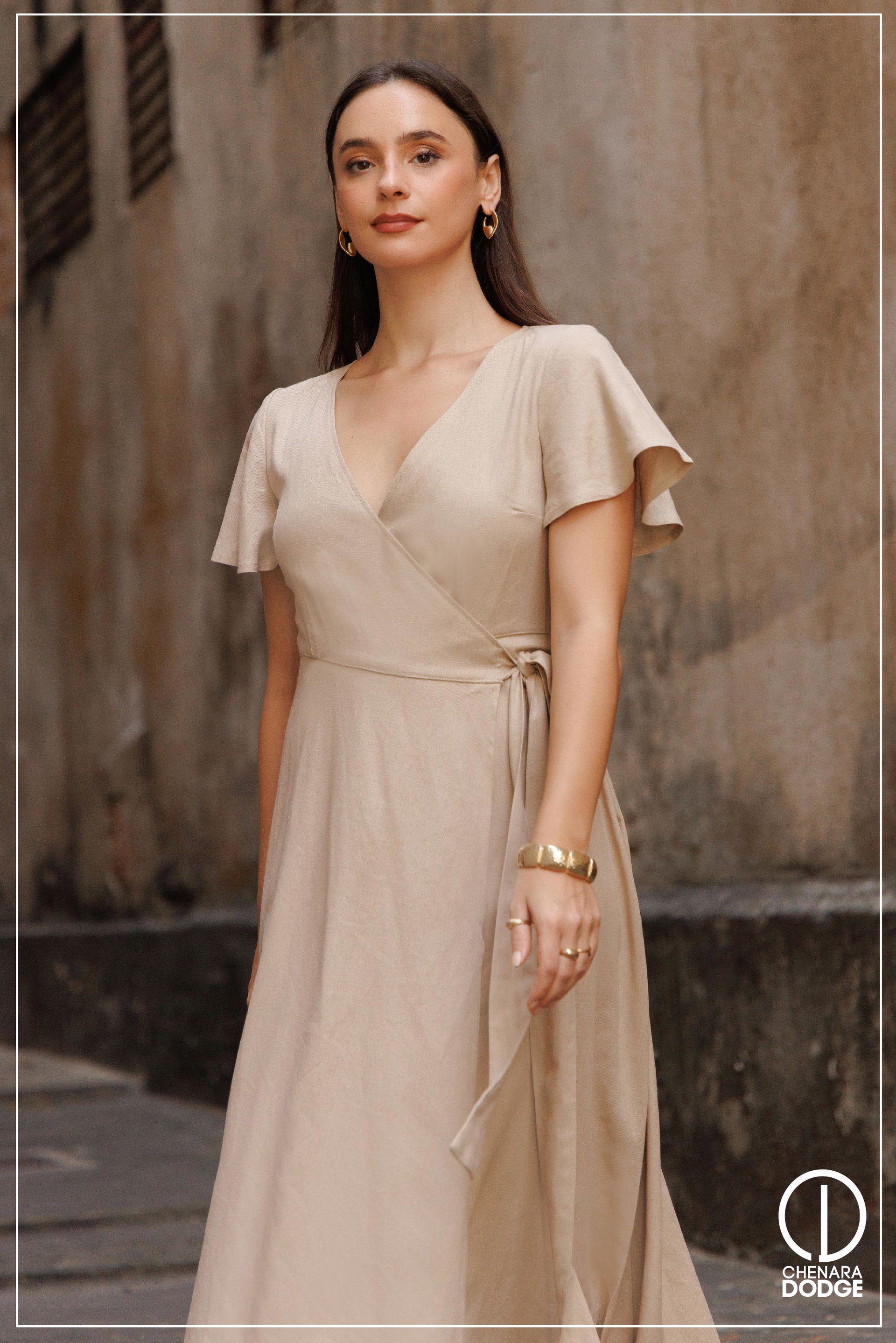 KIARA WRAP MIDI DRESS