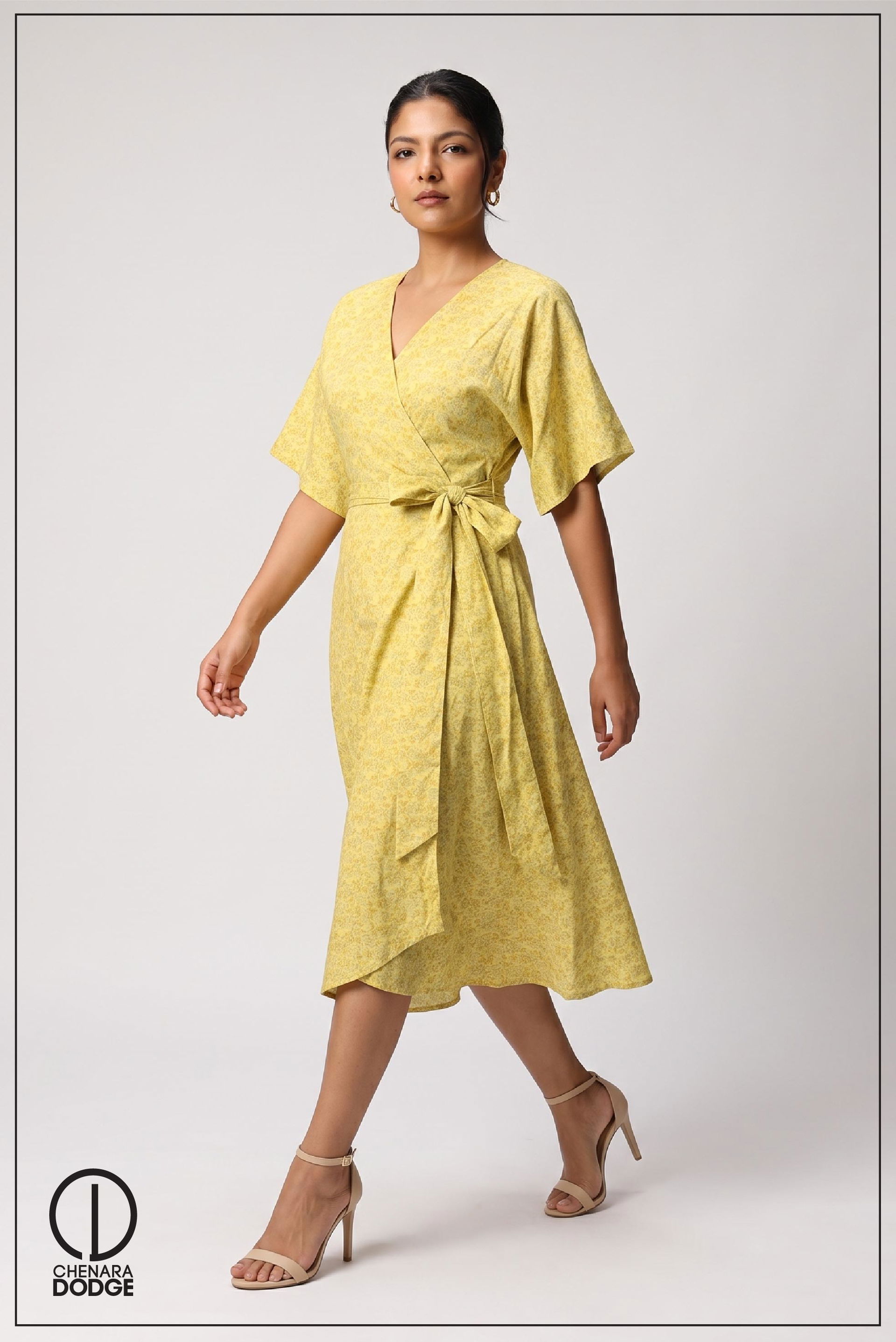 KIM WRAP AROUND MIDI DRESS