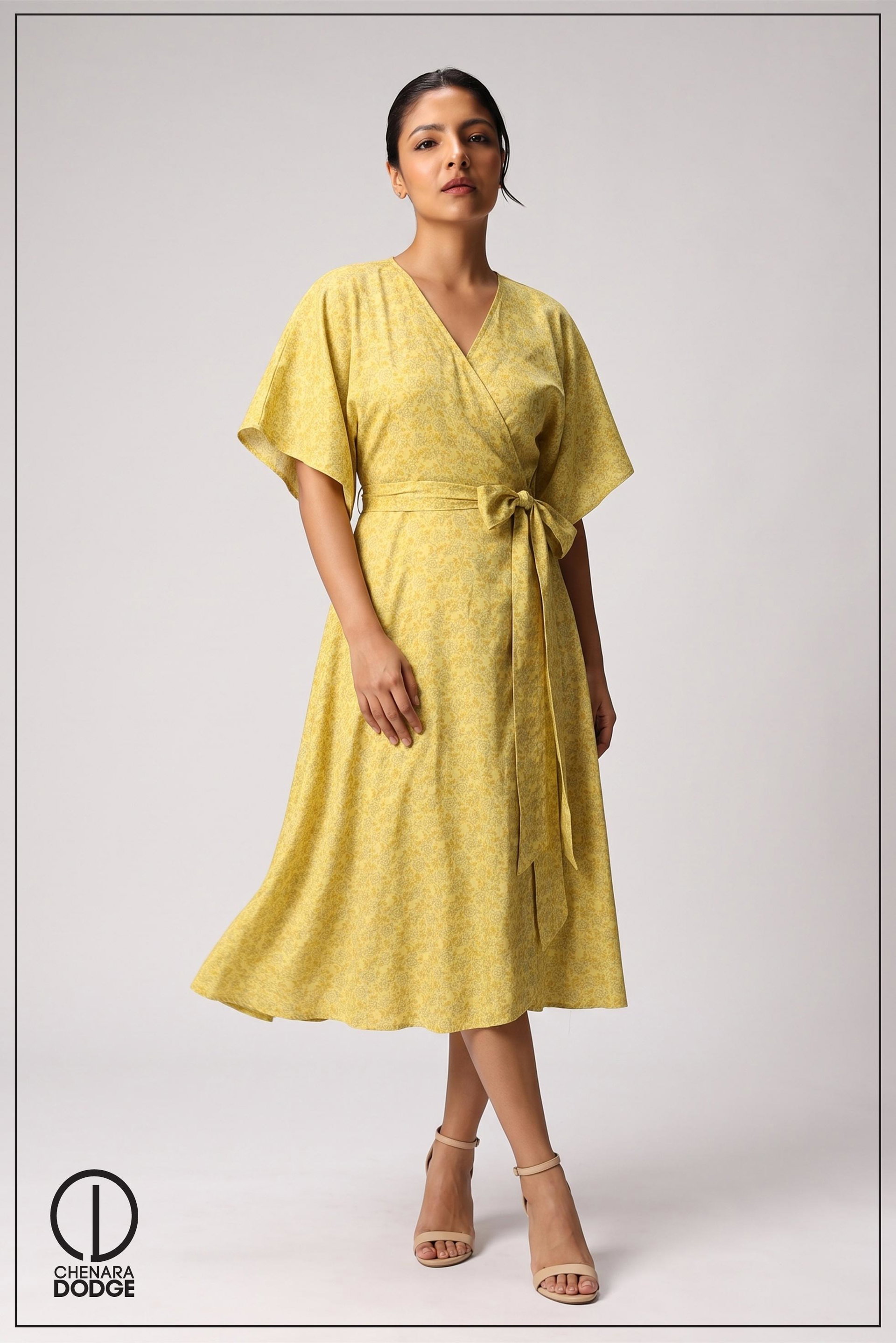 KIM WRAP AROUND MIDI DRESS