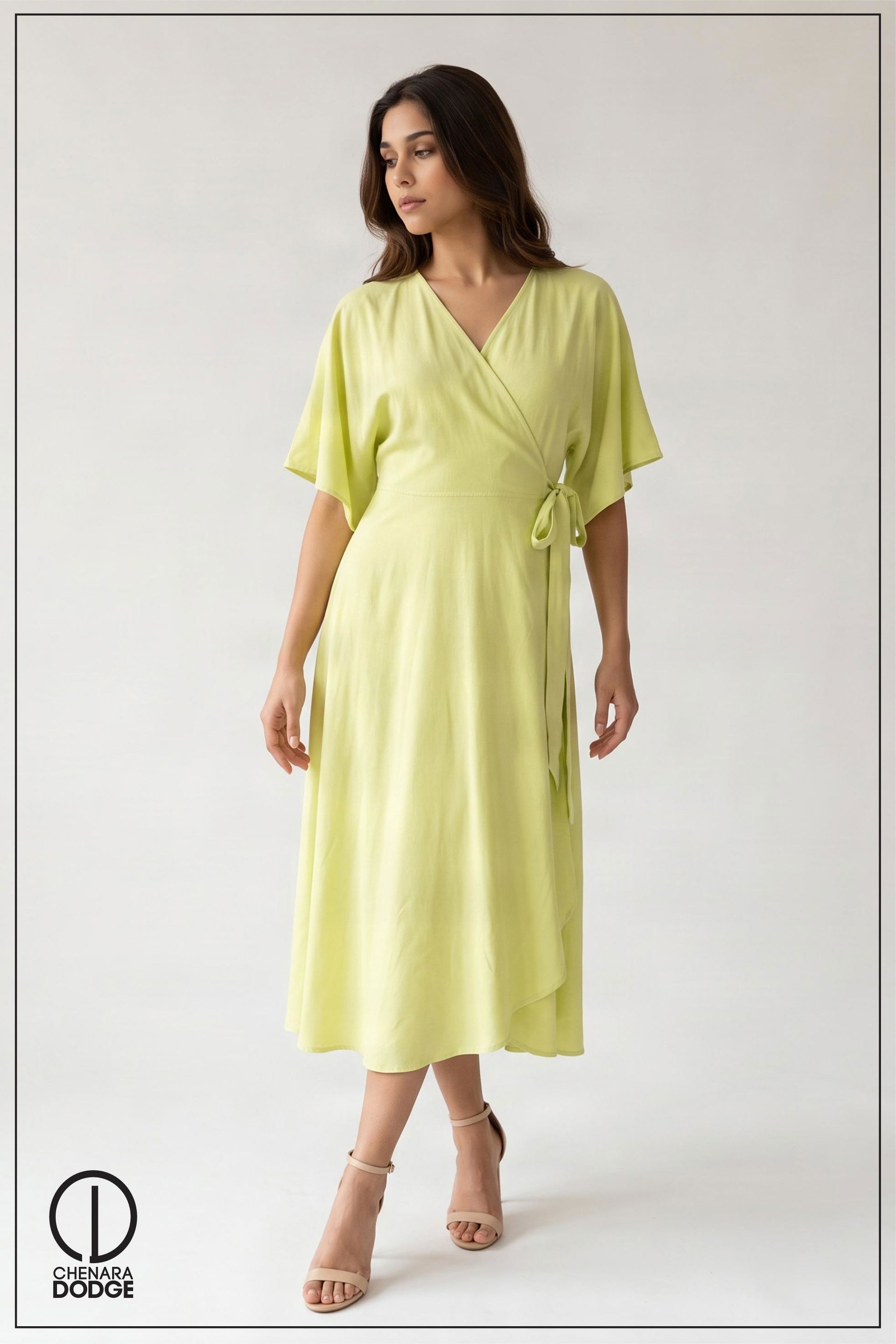 KIM WRAP AROUND MIDI DRESS