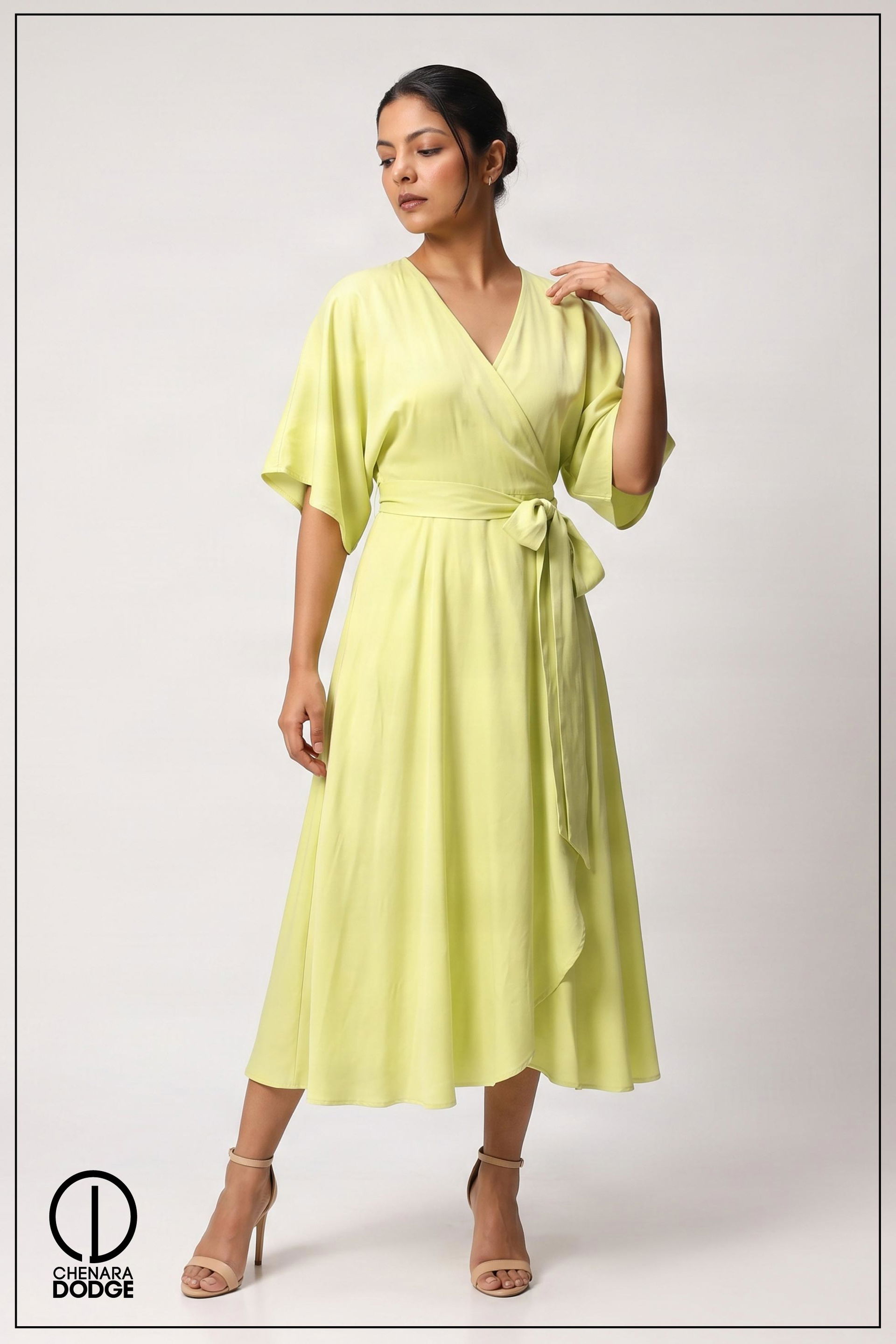 KIM WRAP AROUND MIDI DRESS