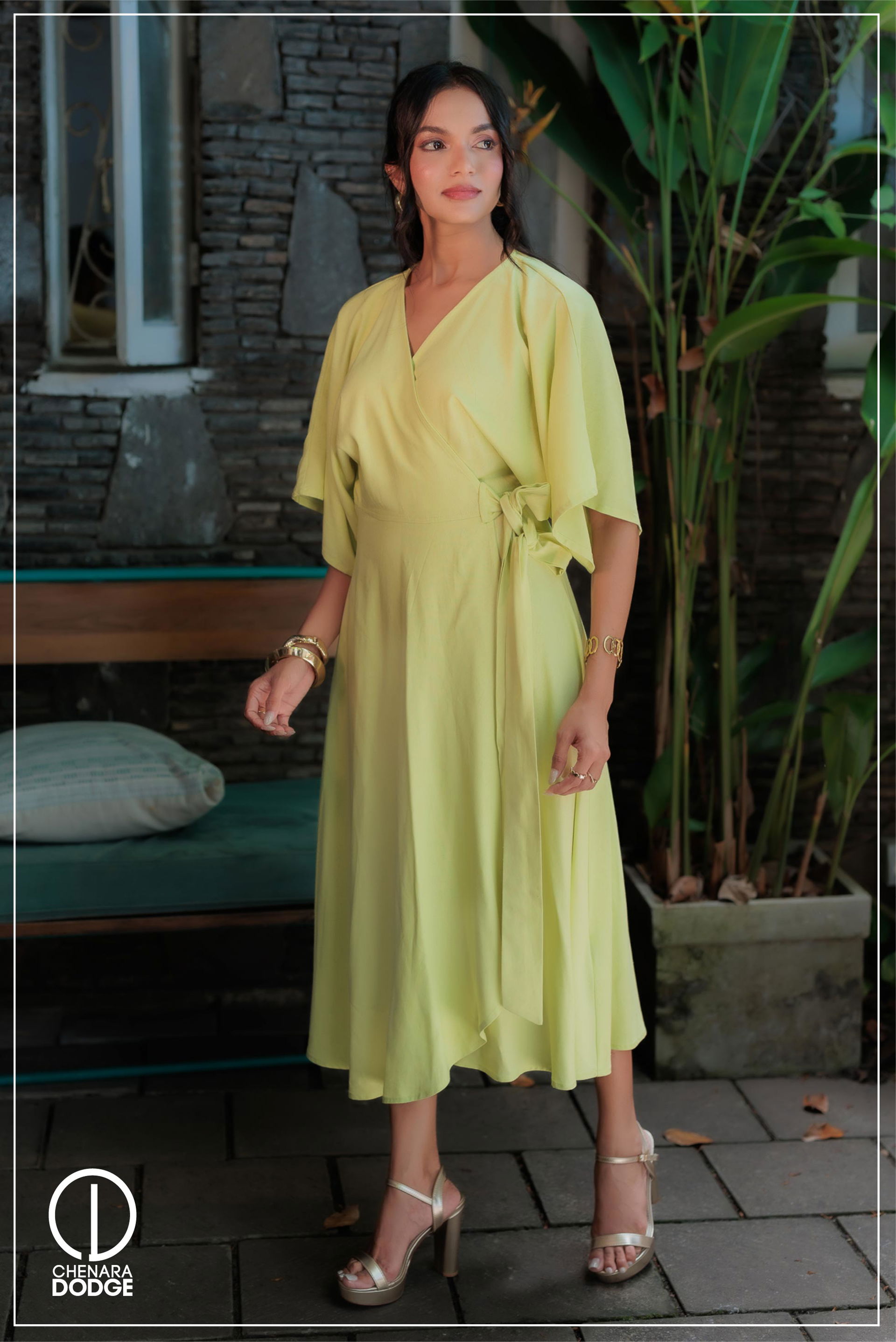 KIM WRAP AROUND MIDI DRESS