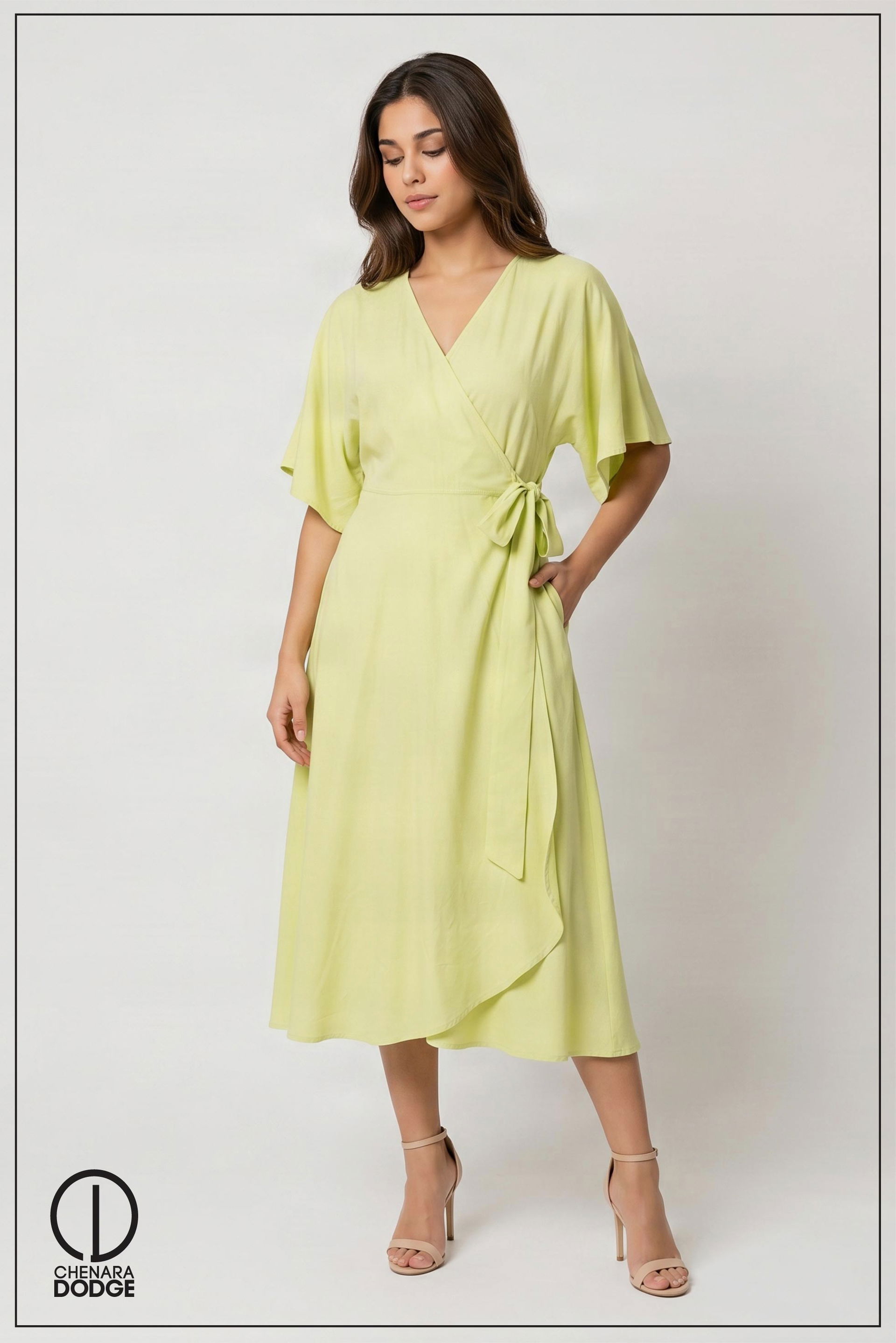KIM WRAP AROUND MIDI DRESS