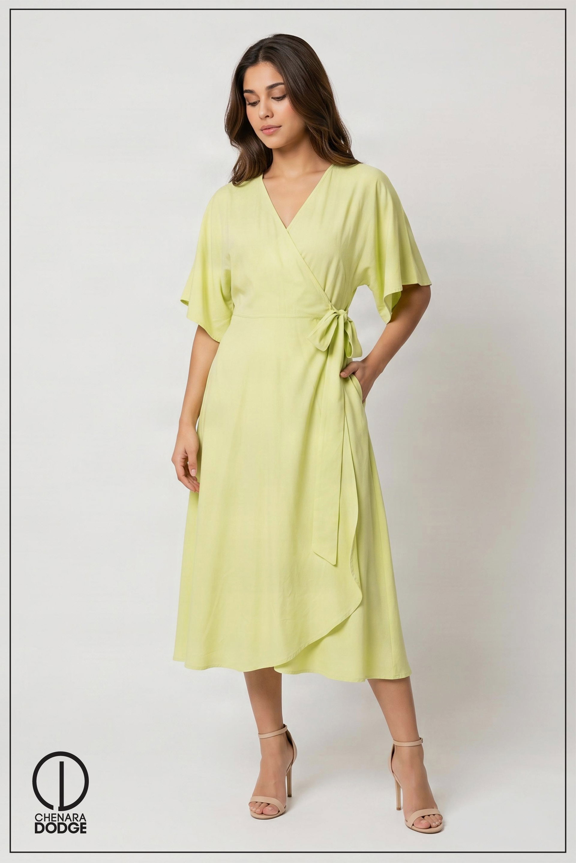 KIM WRAP AROUND MIDI DRESS