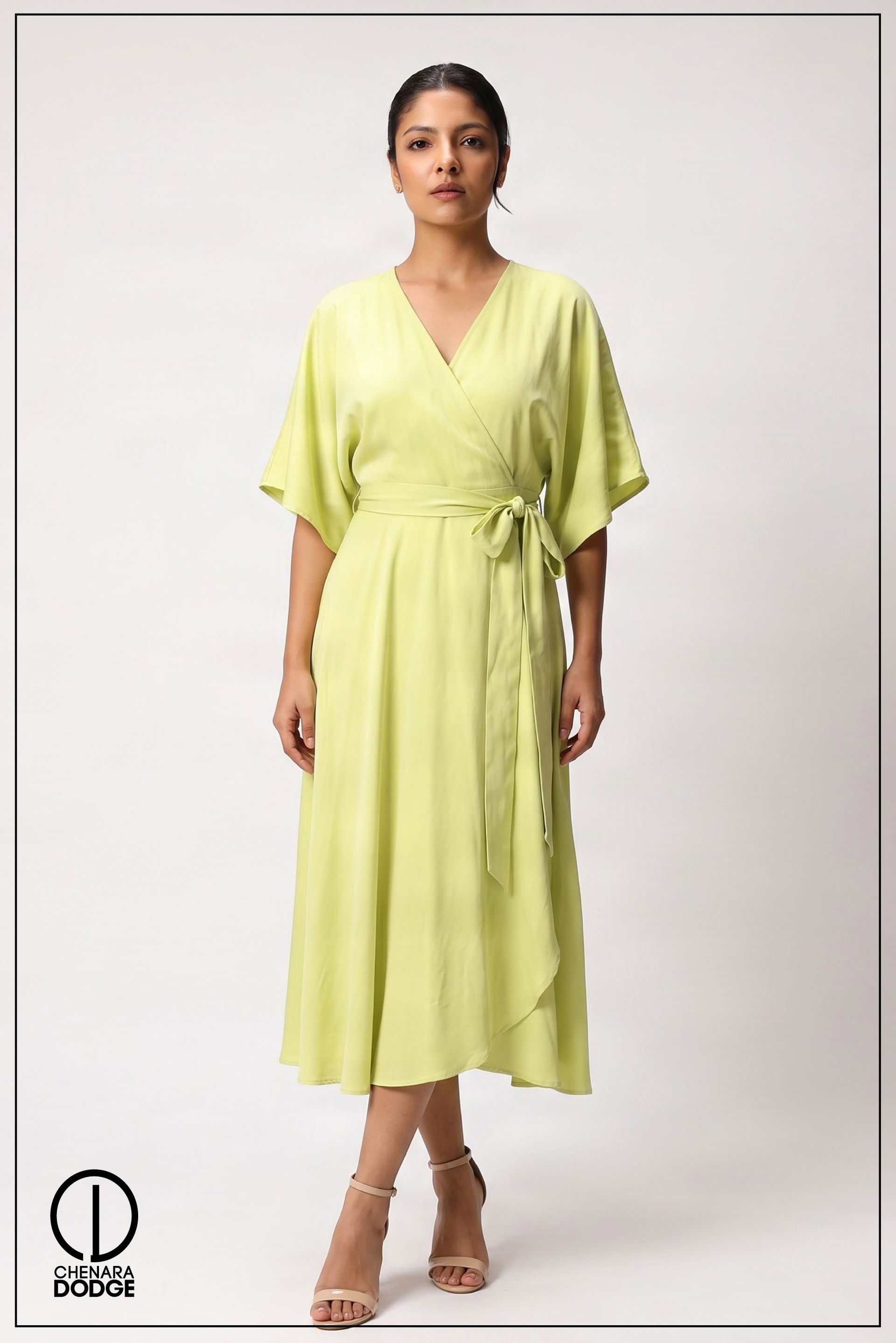 KIM WRAP AROUND MIDI DRESS