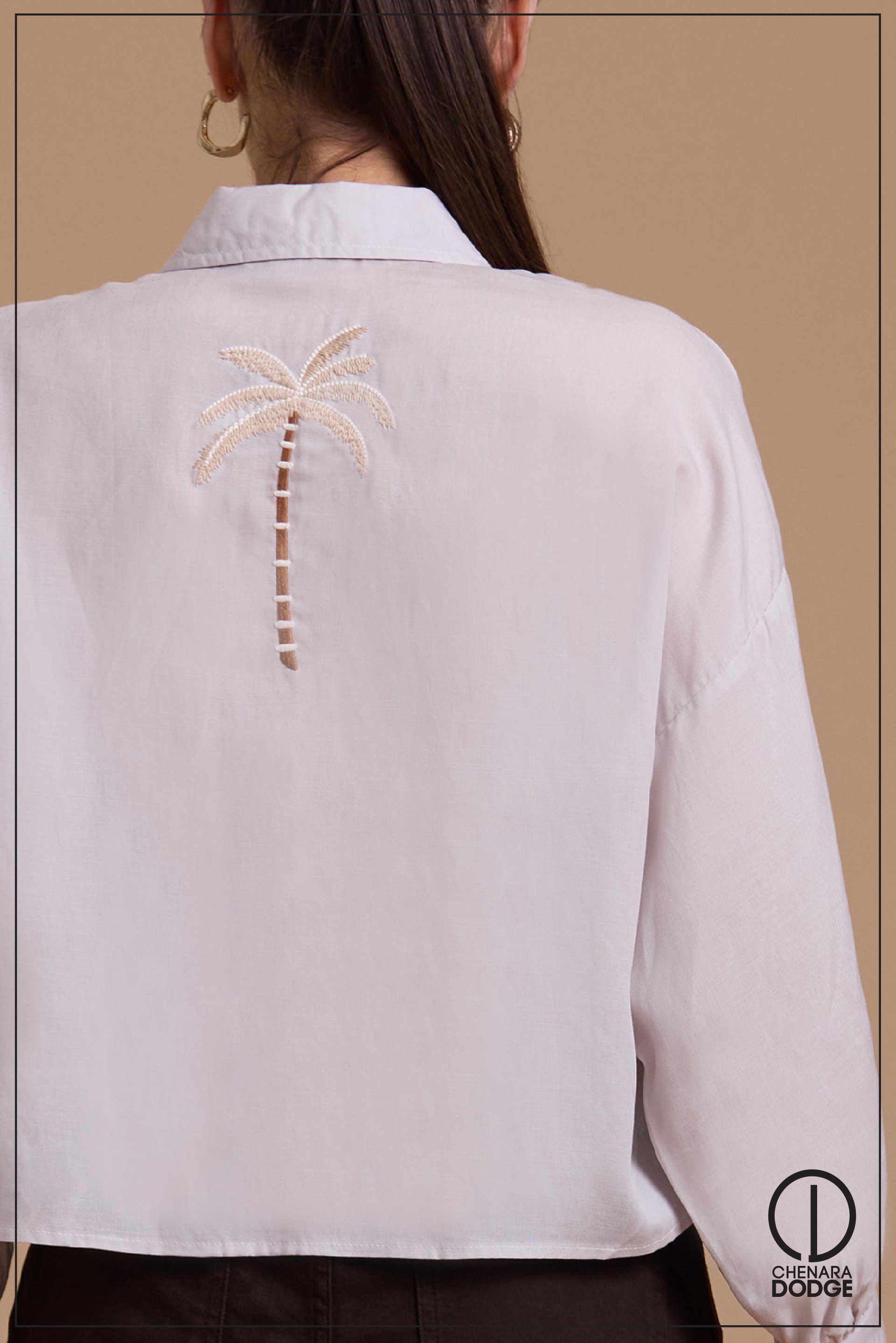 KIRA EMB BUTTON DOWN SHIRT