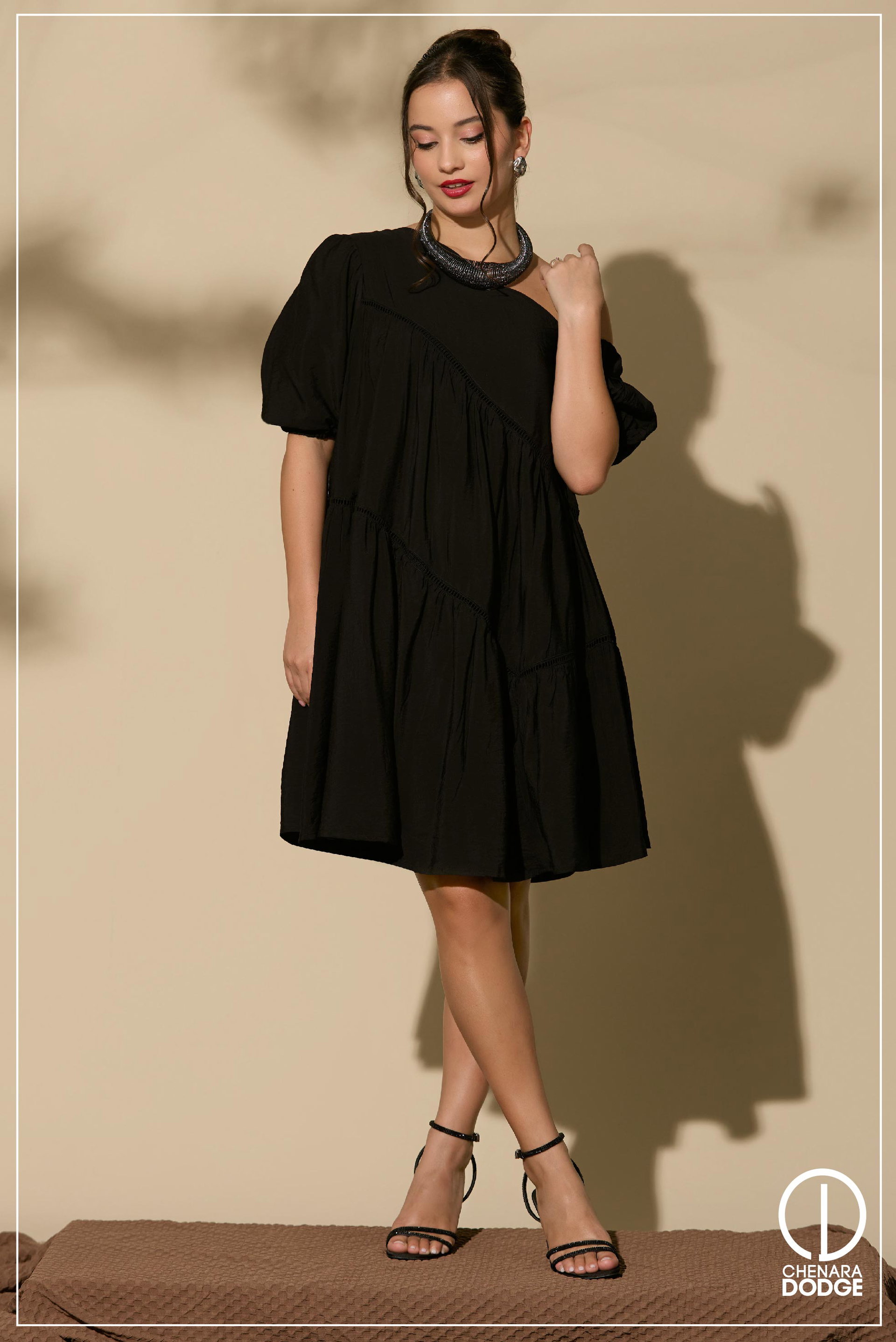 KYLIE LADDER LACE MINI DRESS