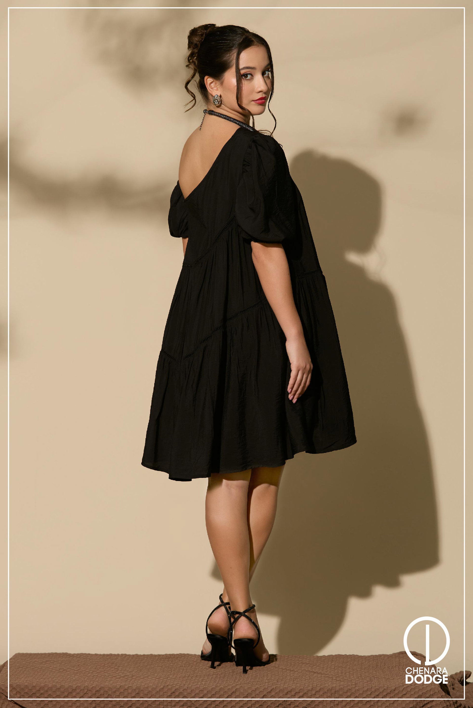 KYLIE LADDER LACE MINI DRESS