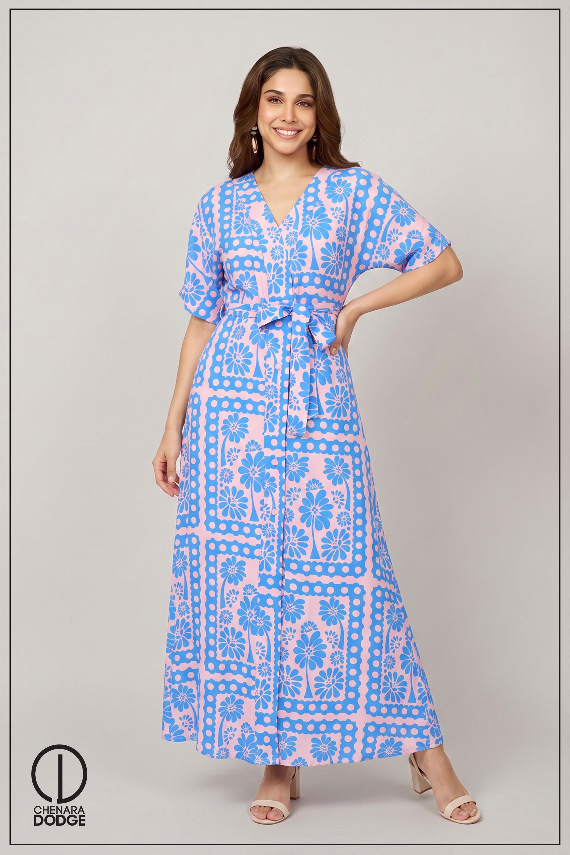 LAILA BUTTON DOWN MAXI DRESS