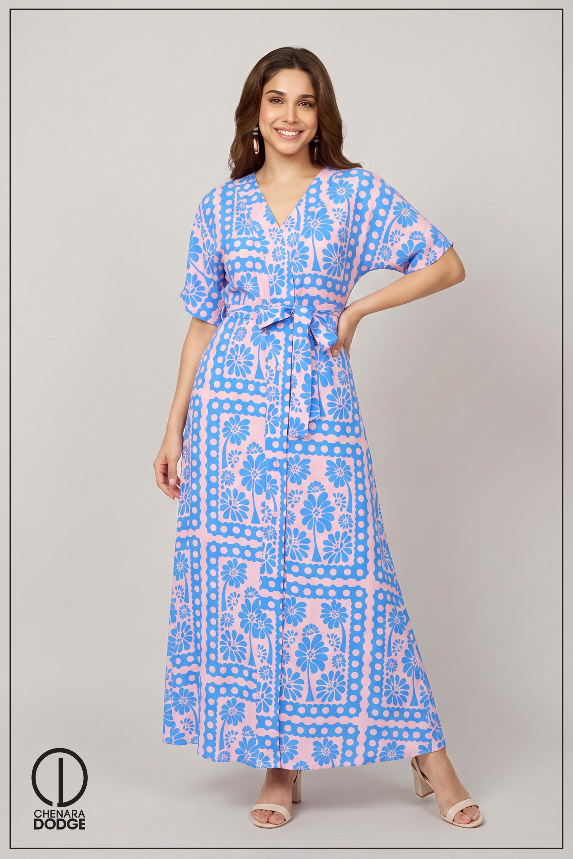 LAILA BUTTON DOWN MAXI DRESS