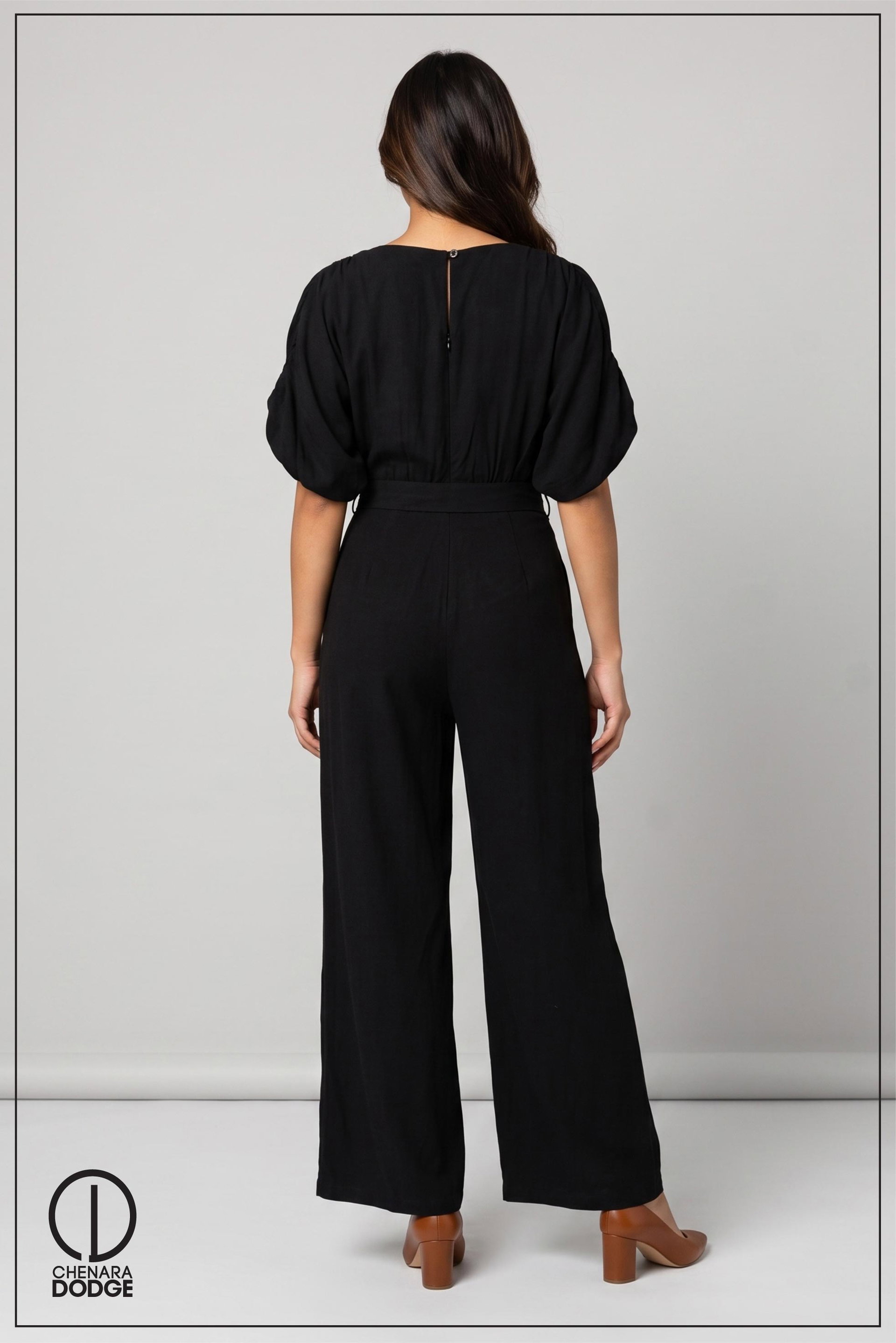 LARA ASYMMETRIC SLEEVE JUMPSUIT