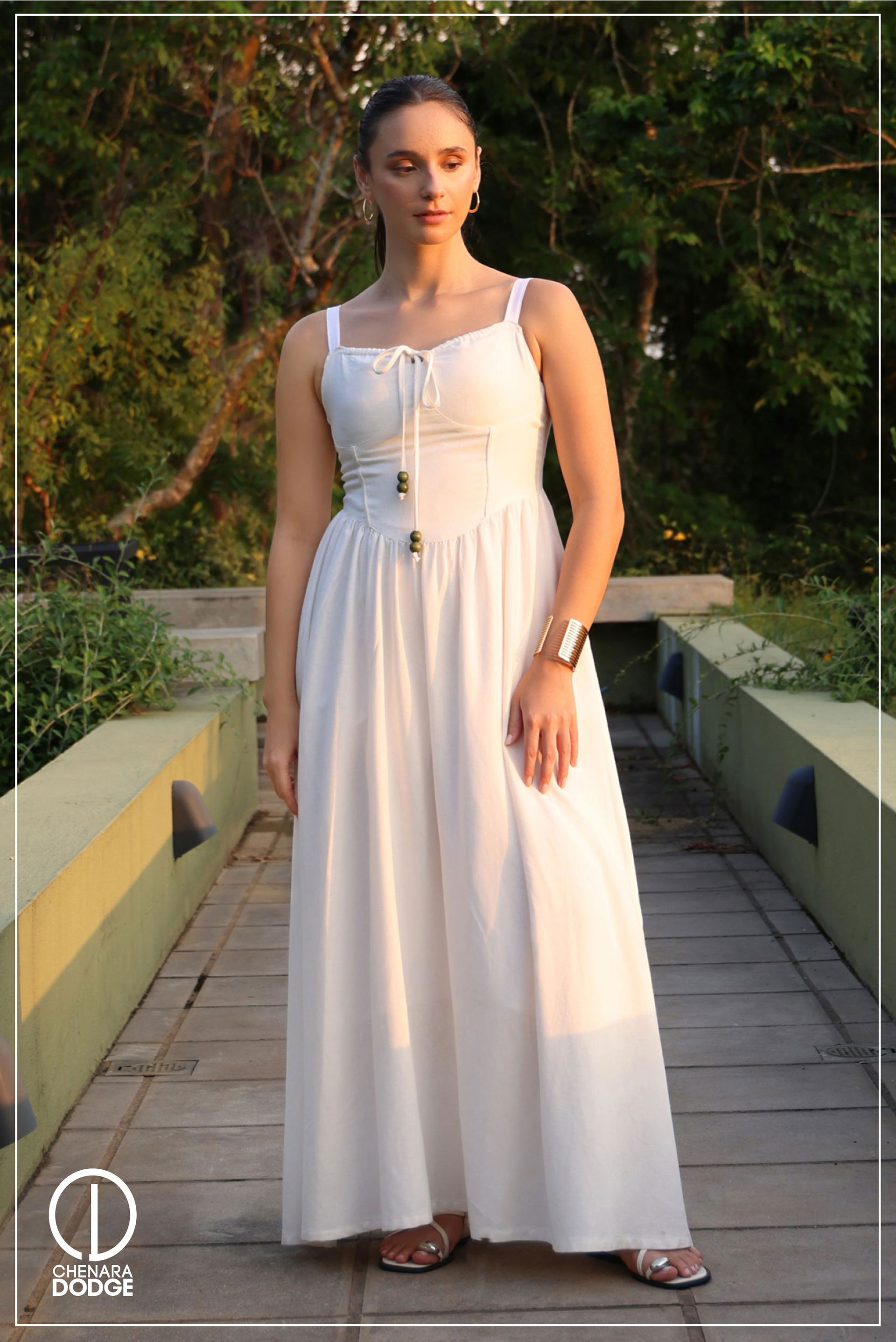 LARA CORSET DETAILED MAXI DRESS