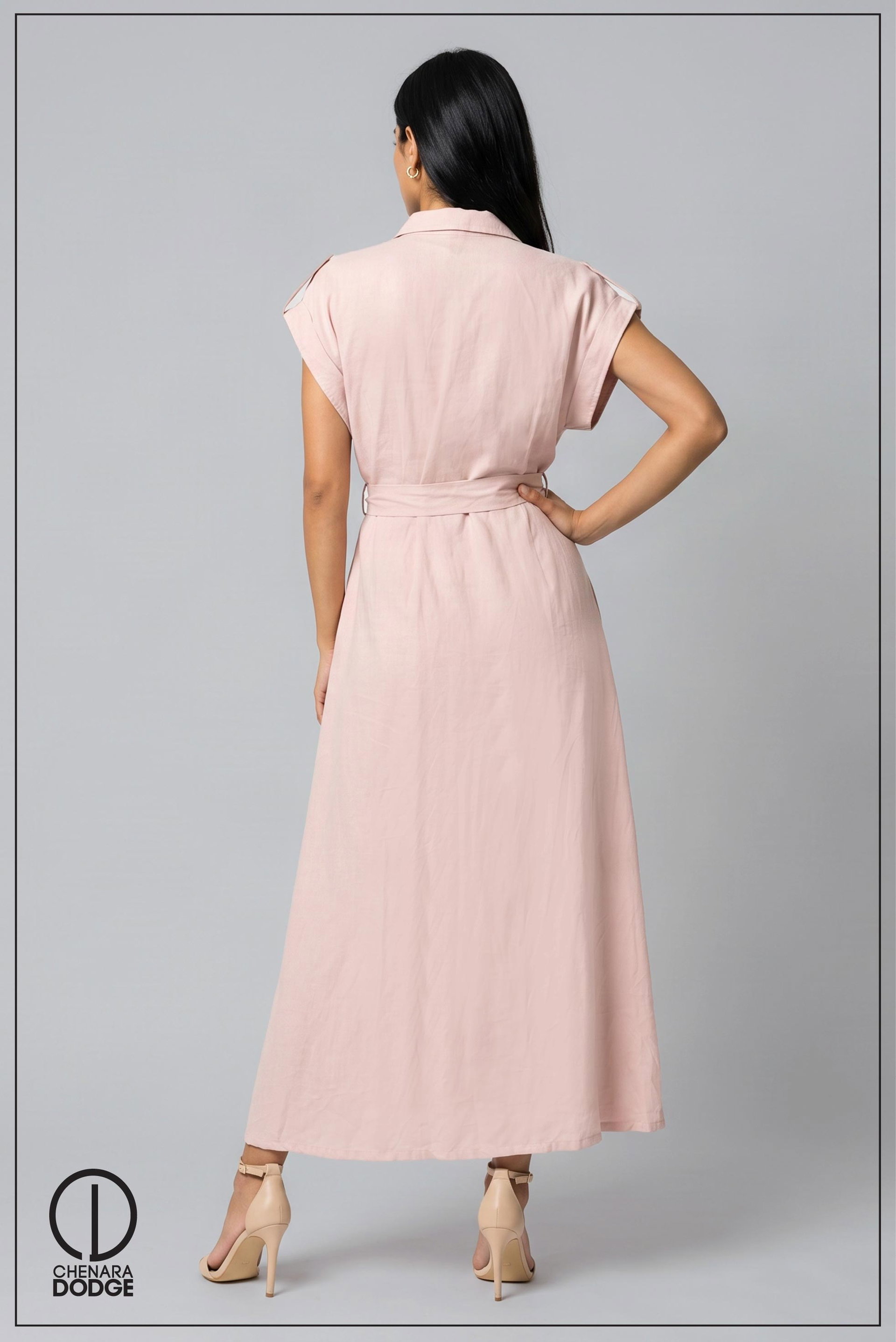 LARA BUCKLE DETAIL MAXI DRESS 