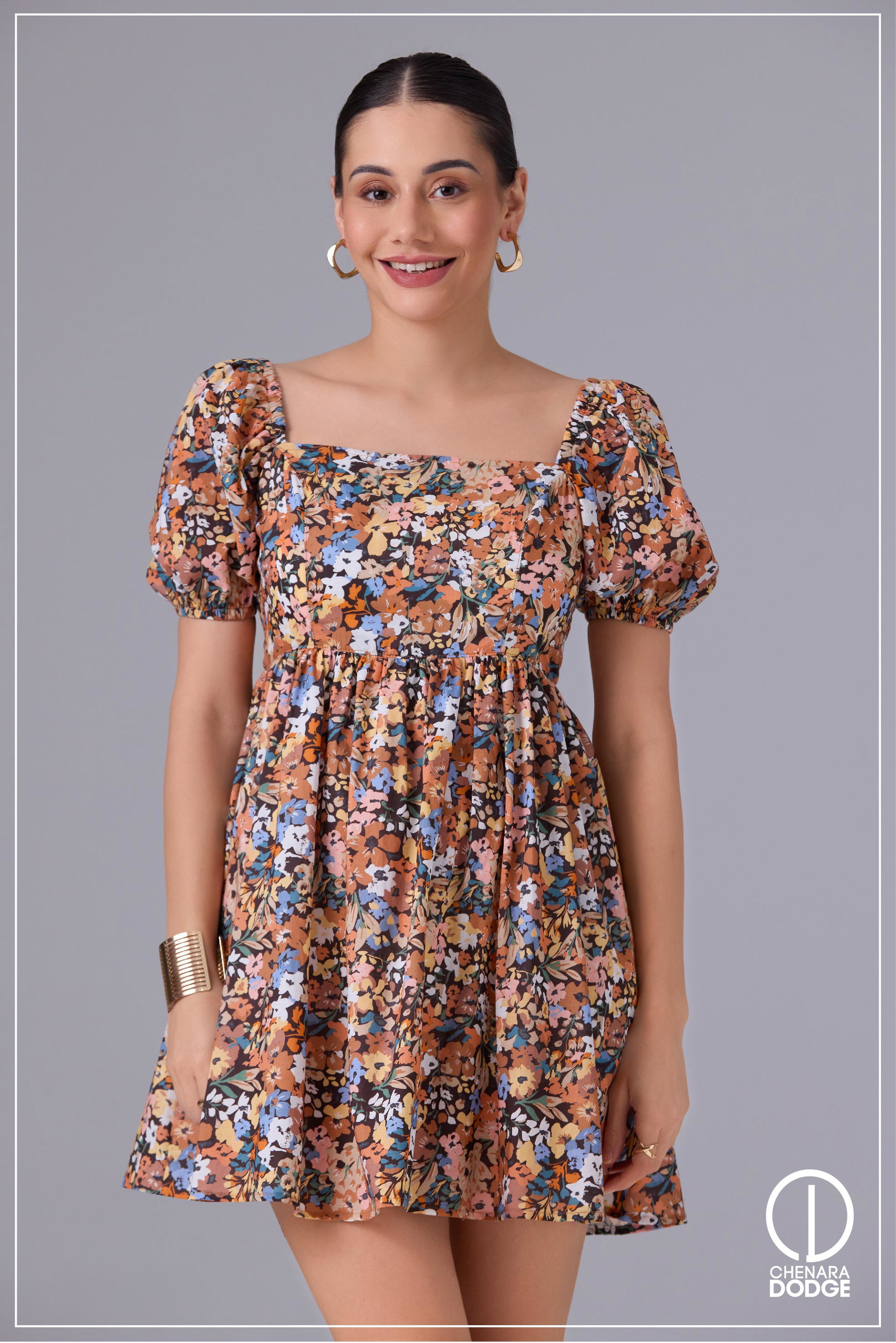 LARISA SQUARE NECK MINI DRESS