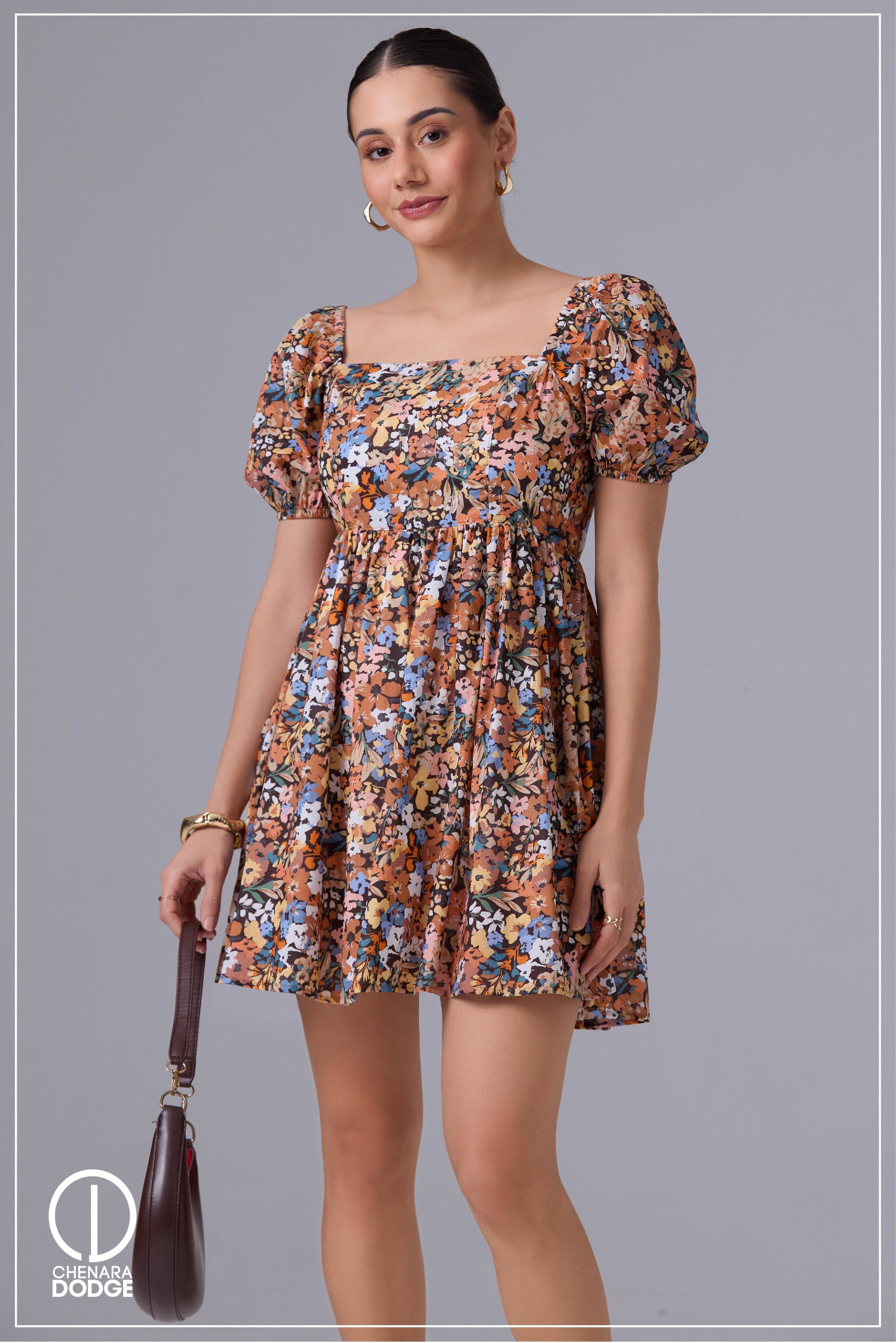 LARISA SQUARE NECK MINI DRESS