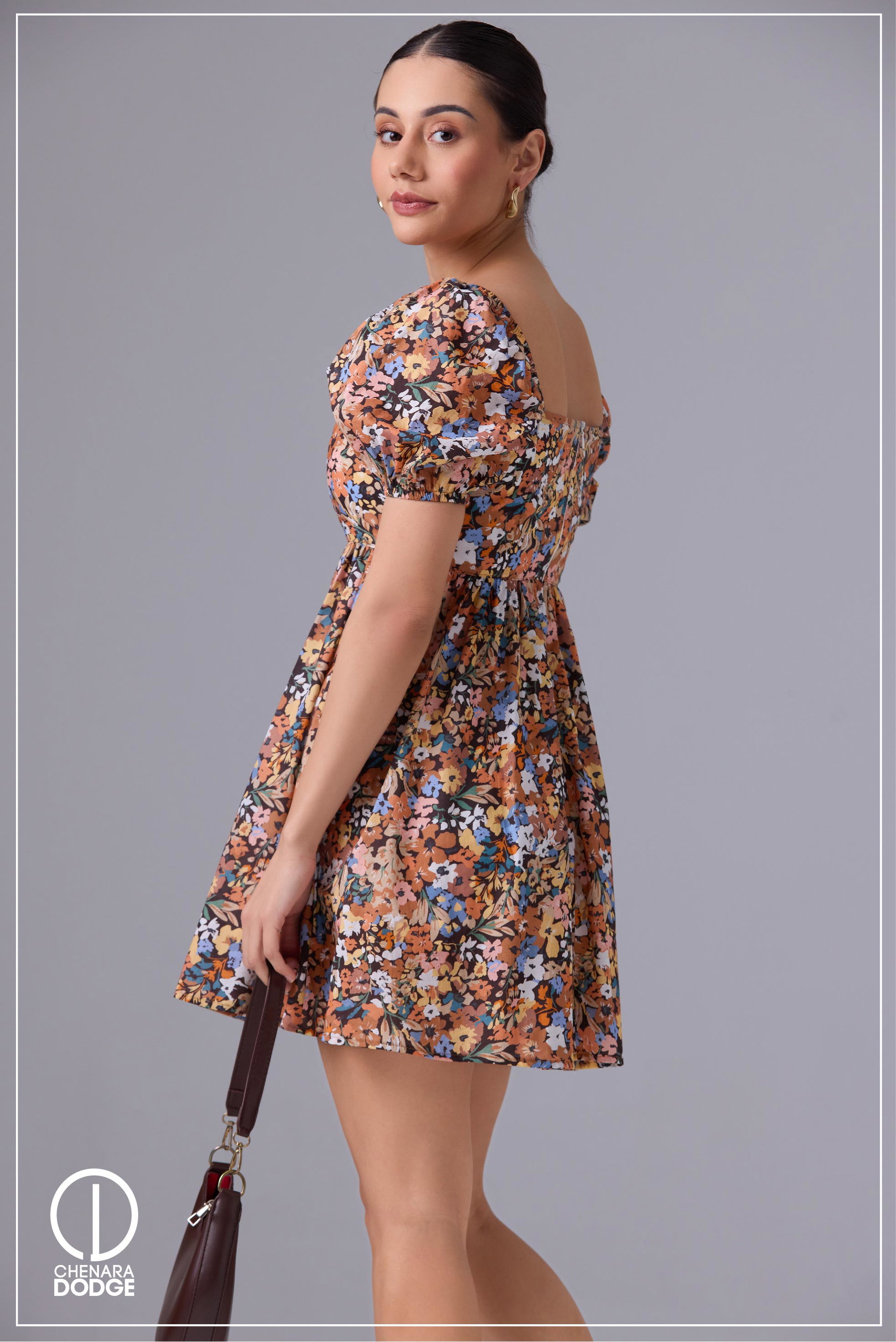 LARISA SQUARE NECK MINI DRESS