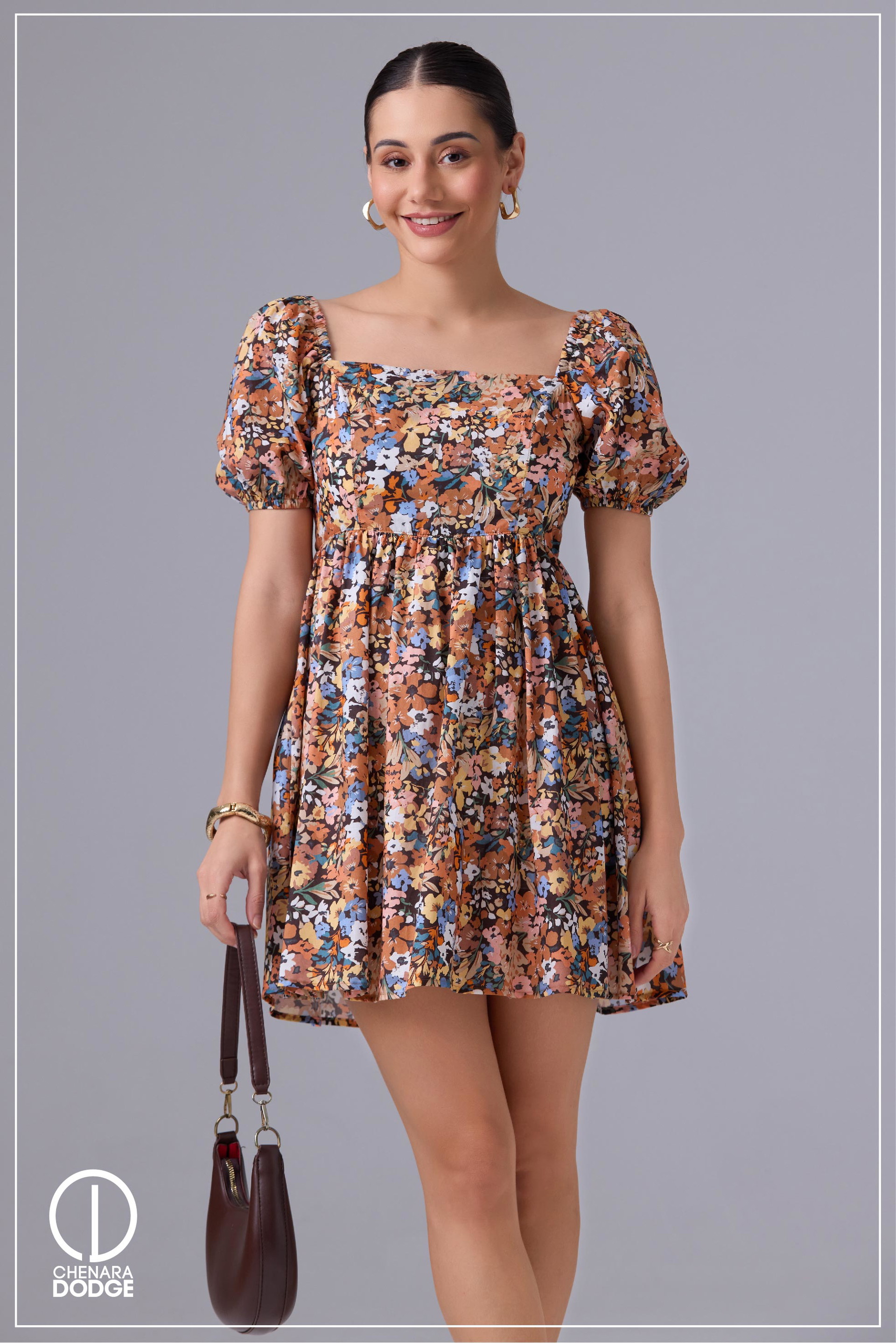 LARISA SQUARE NECK MINI DRESS