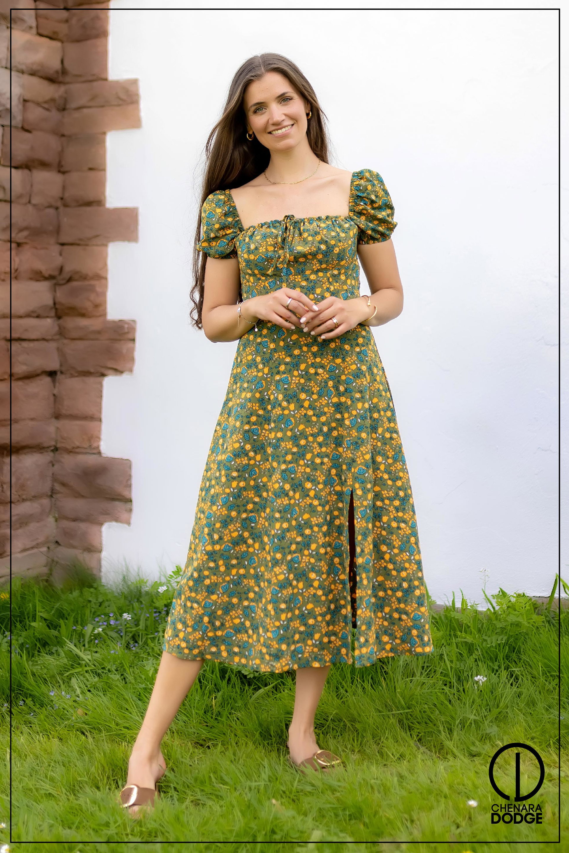 LIANA BUSTIER MIDI DRESS