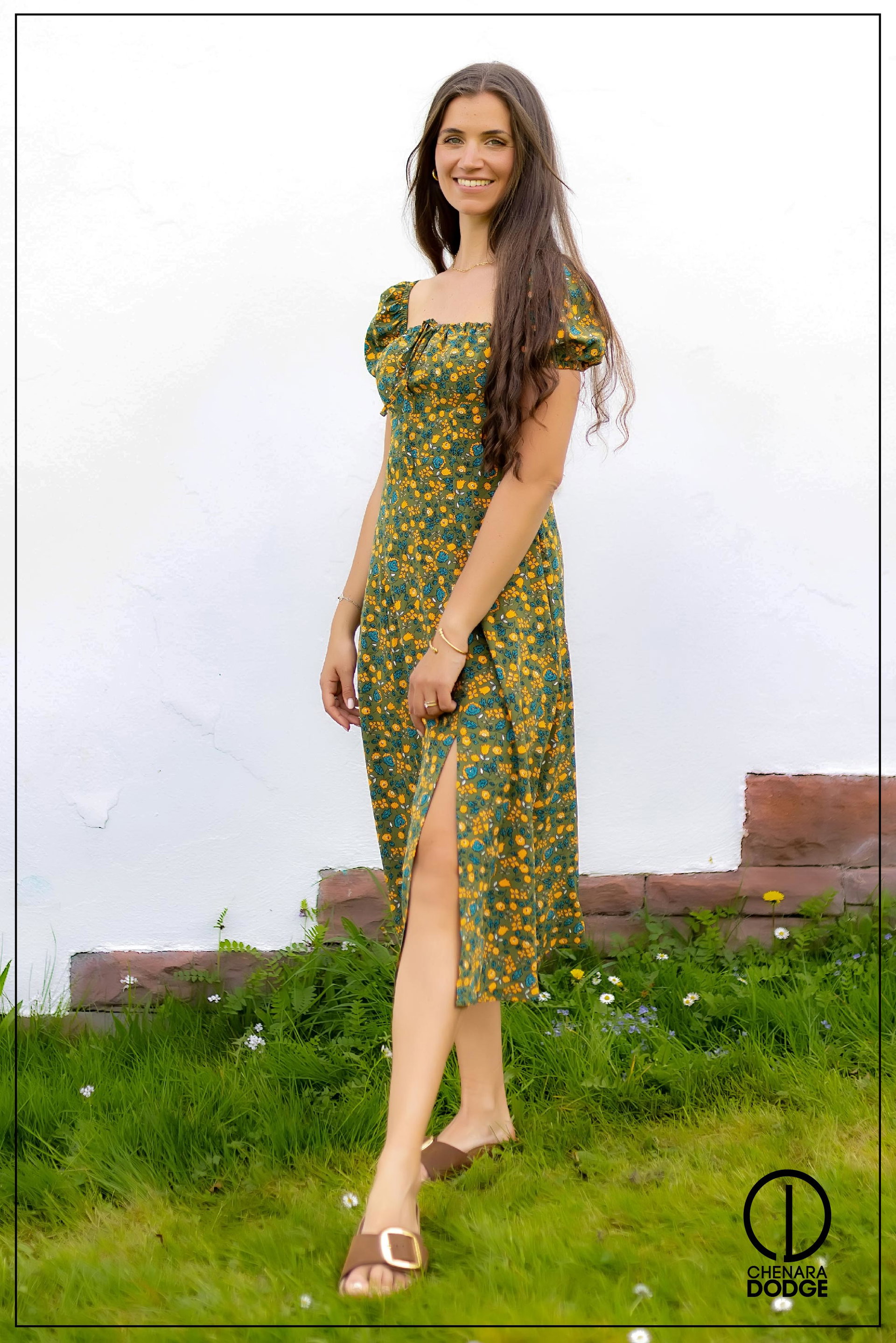 LIANA BUSTIER MIDI DRESS