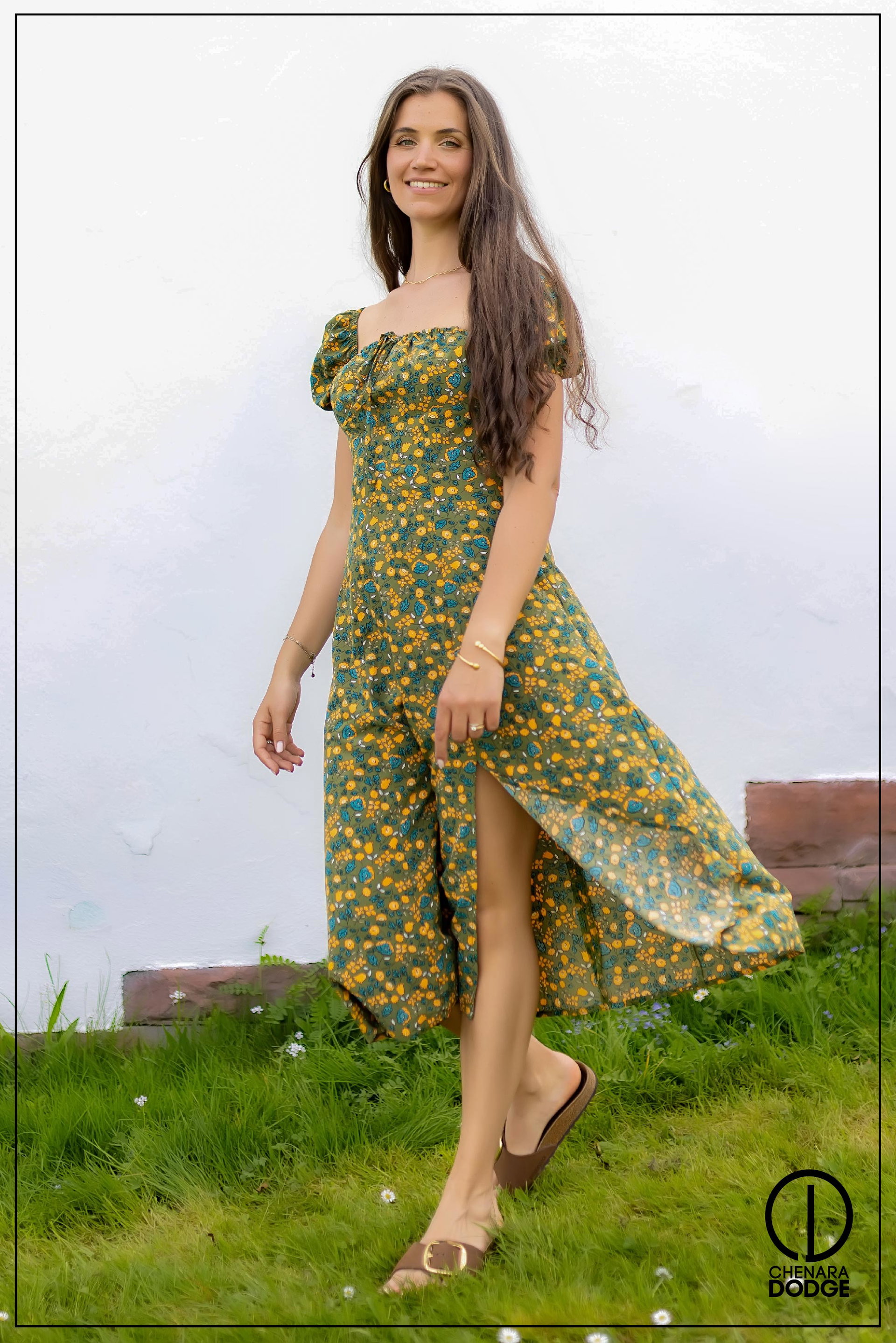 LIANA BUSTIER MIDI DRESS