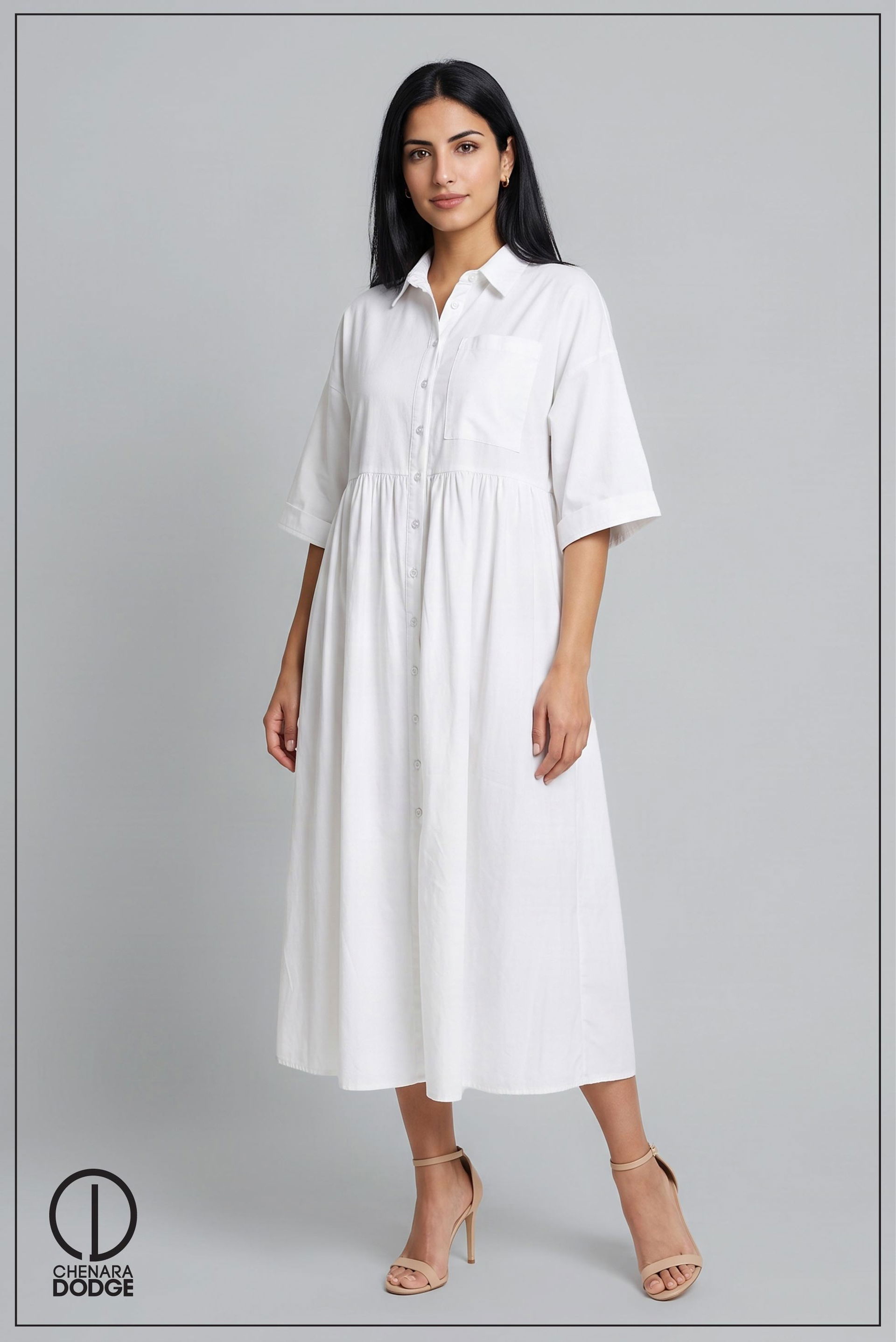 LIYAN SHIRT MIDI DRESS