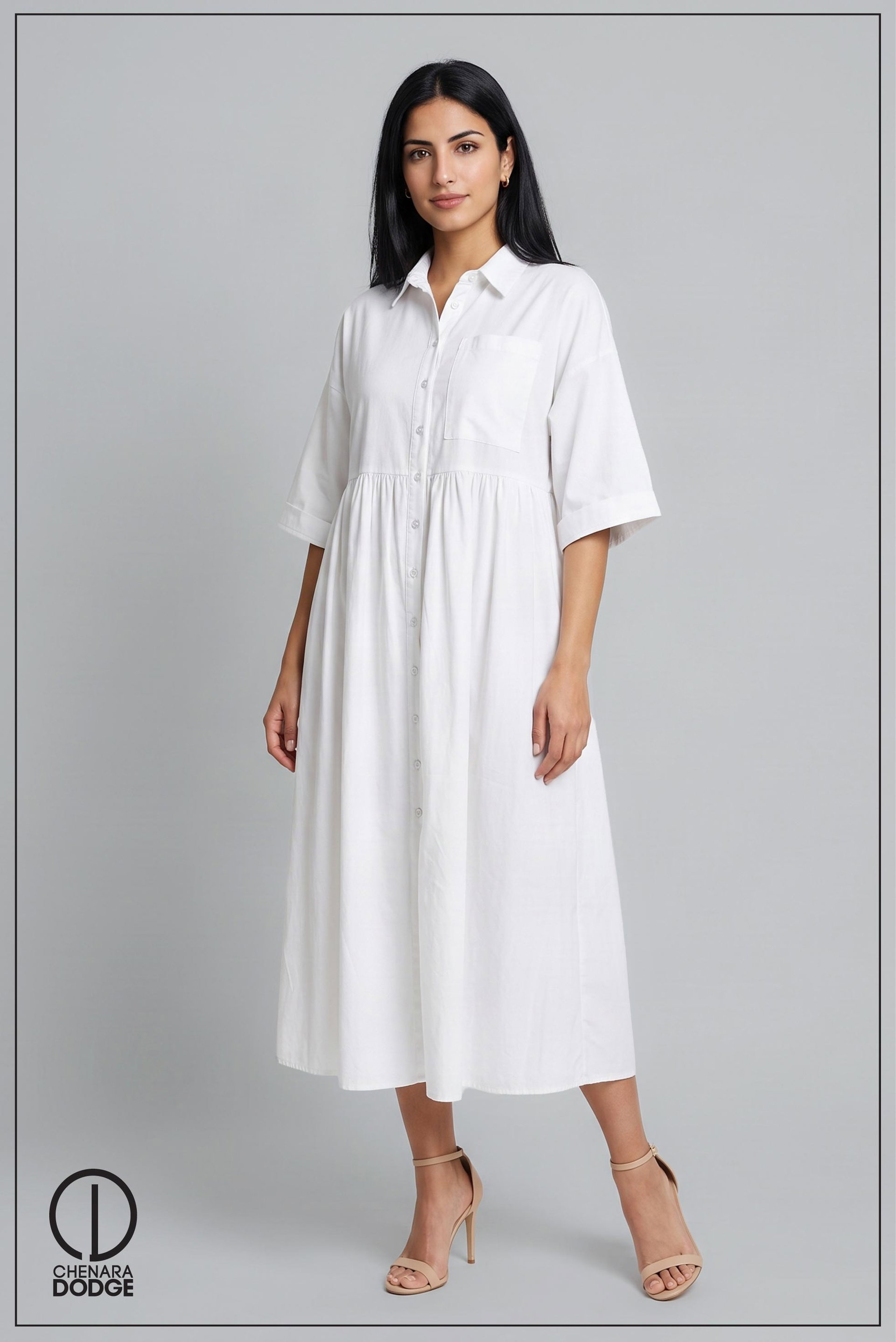 LIYAN SHIRT MIDI DRESS