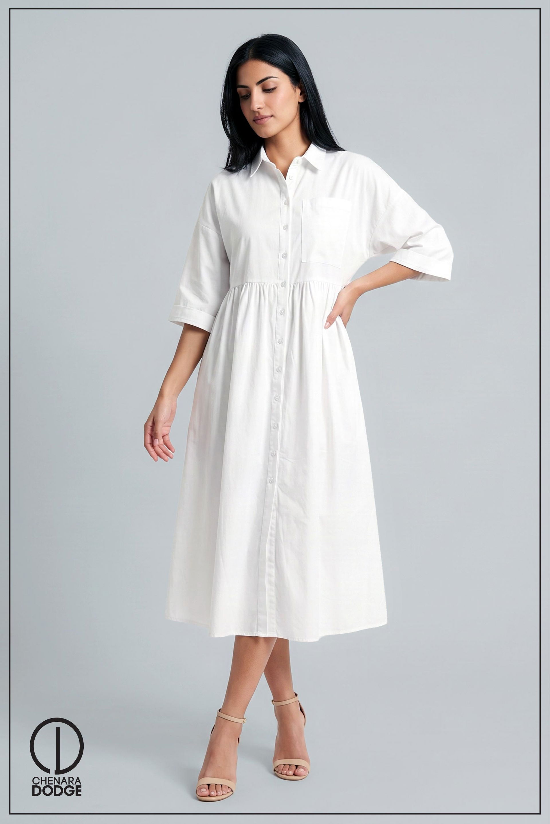 LIYAN SHIRT MIDI DRESS