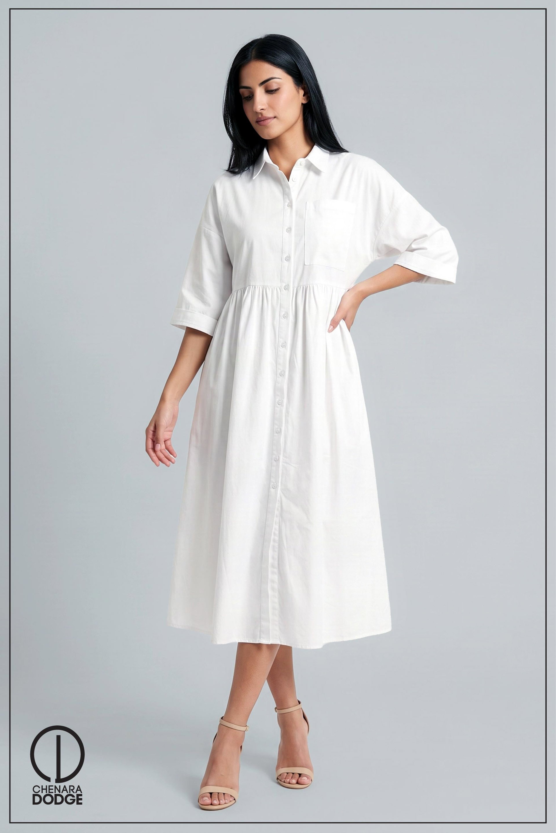 LIYAN SHIRT MIDI DRESS