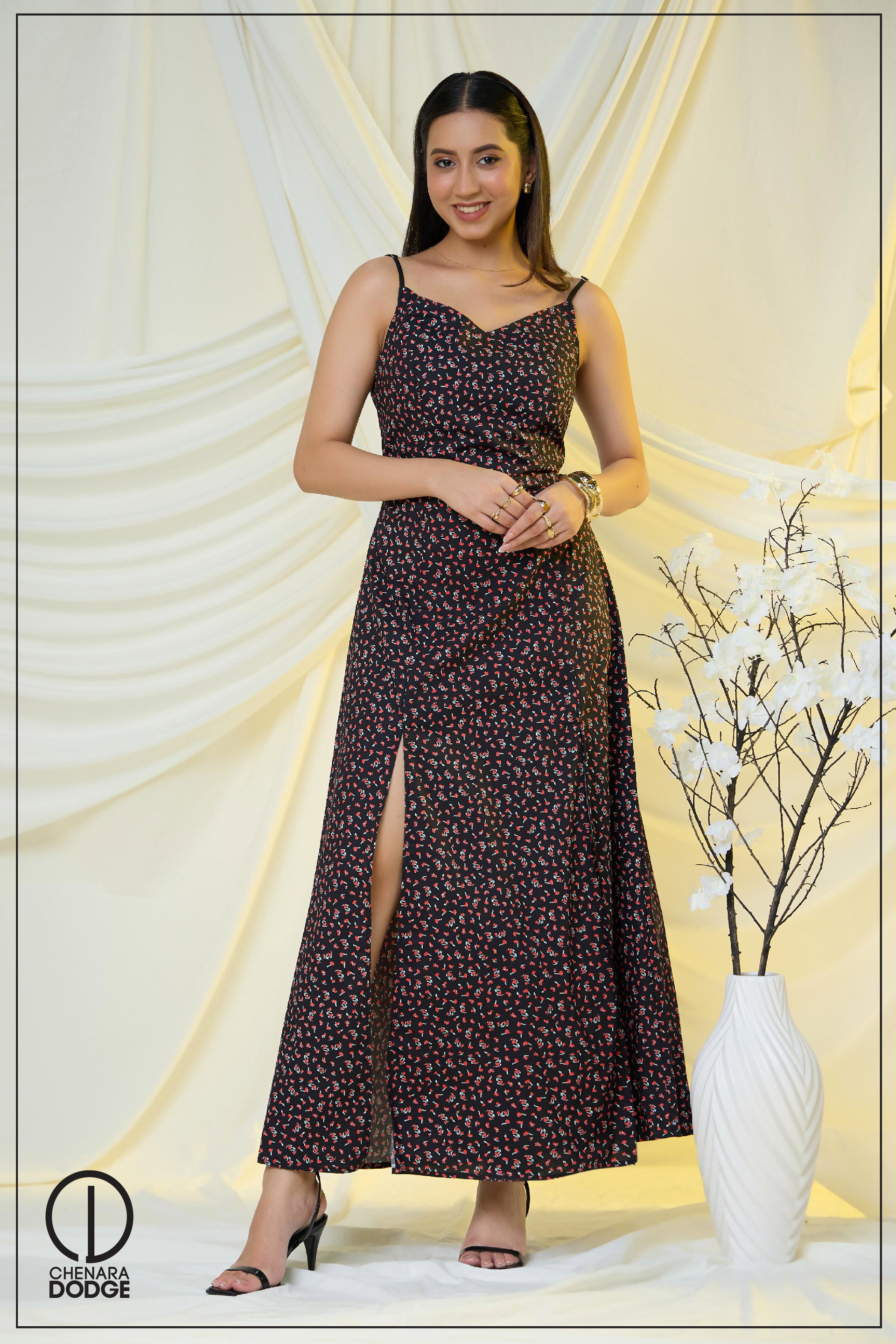 LONALI PRINTED MAXI DRESS
