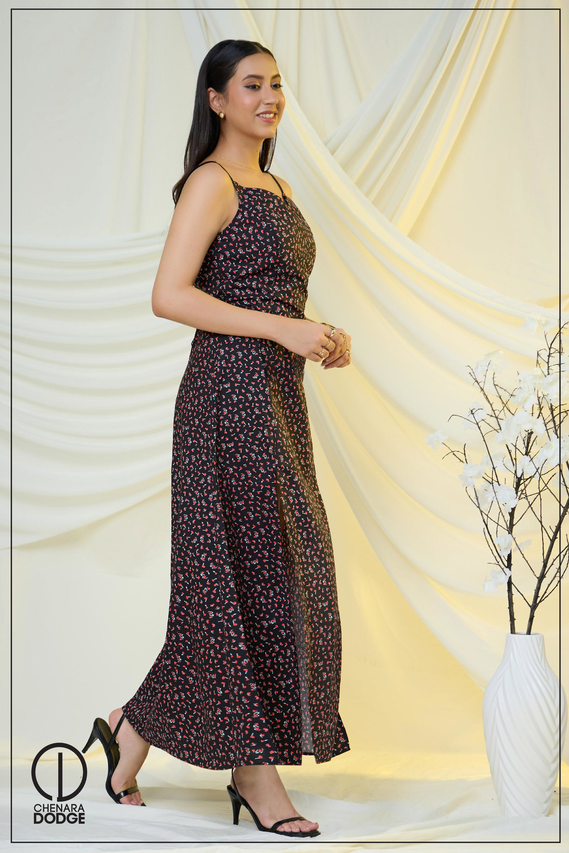 LONALI PRINTED MAXI DRESS
