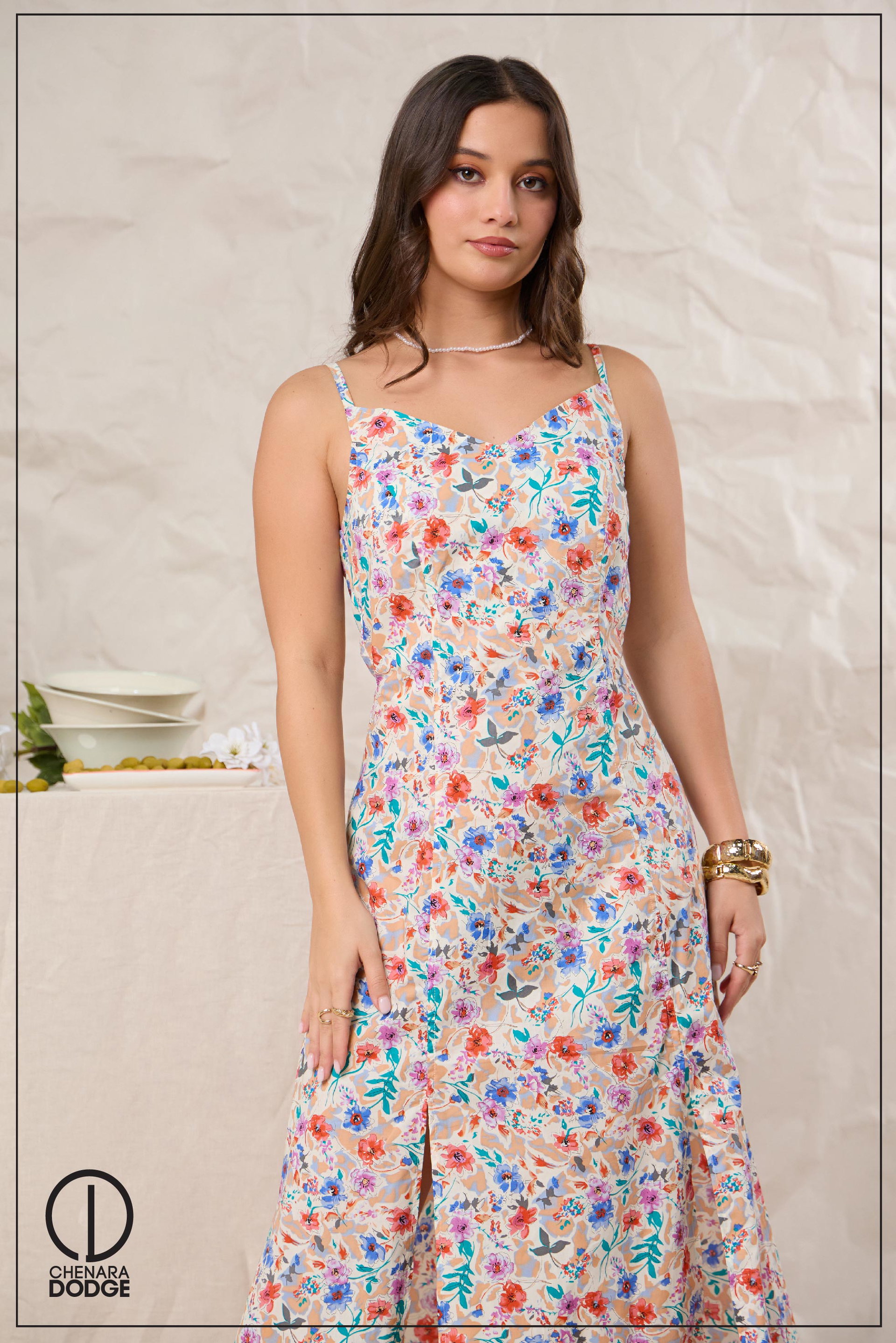 LONALI PRINTED MAXI DRESS